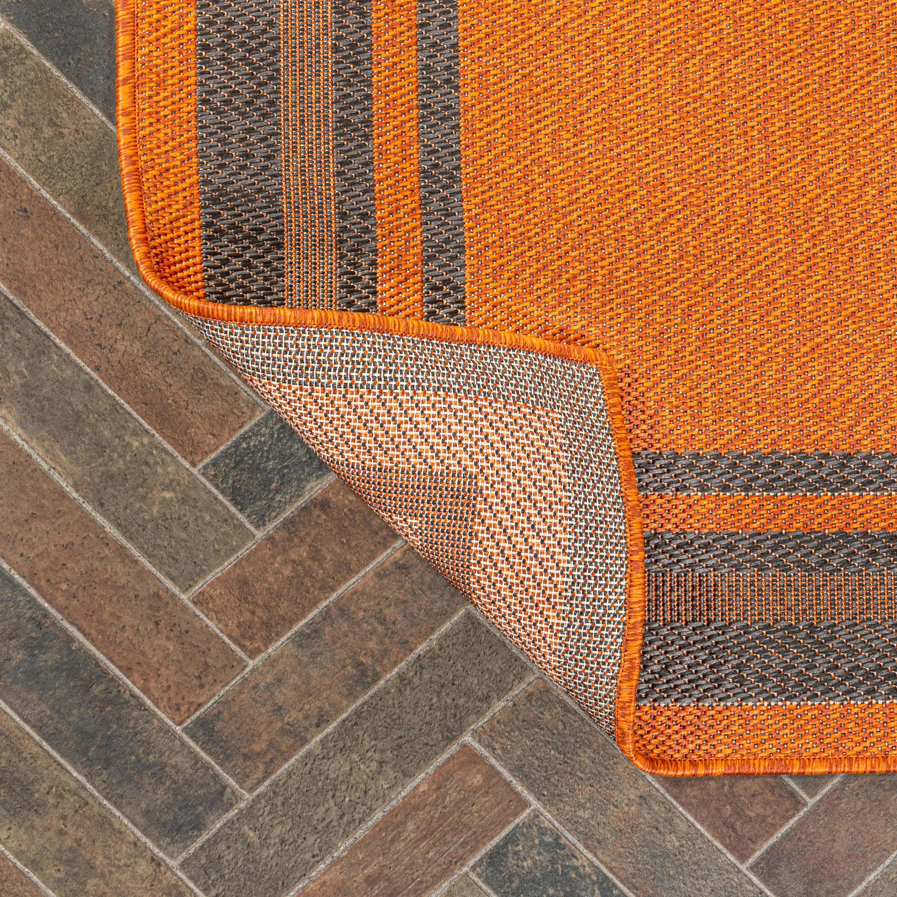 JONATHAN Y Haynes Modern Border Stripe Indoor/Outdoor Area Rug