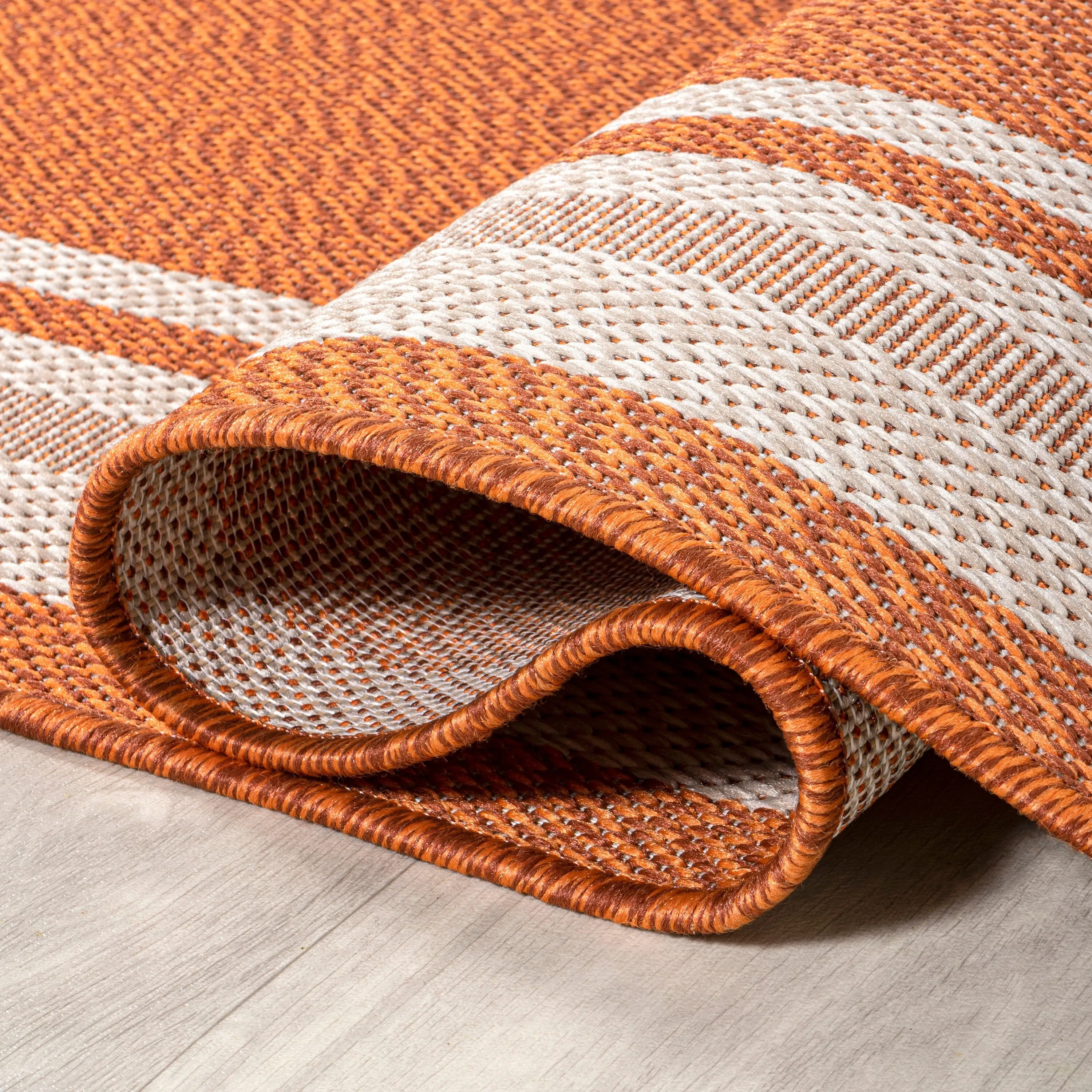 JONATHAN Y Haynes Modern Border Stripe Indoor/Outdoor Area Rug