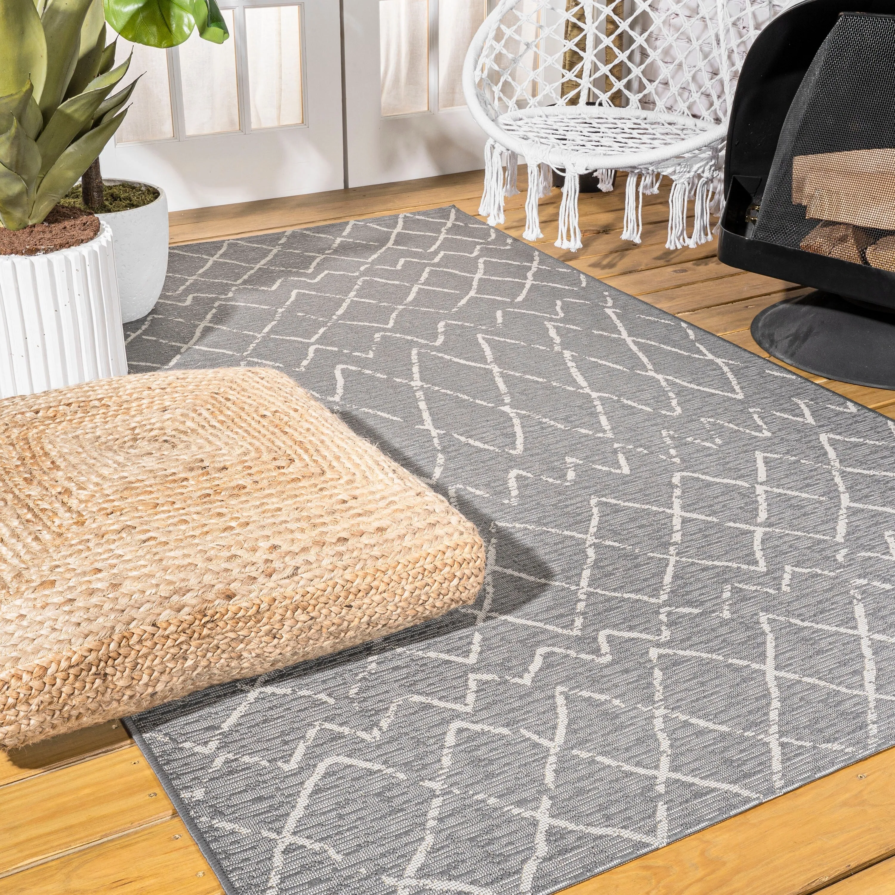 JONATHAN Y Jerash Moroccan Trellis Indoor/Outdoor Area Rug