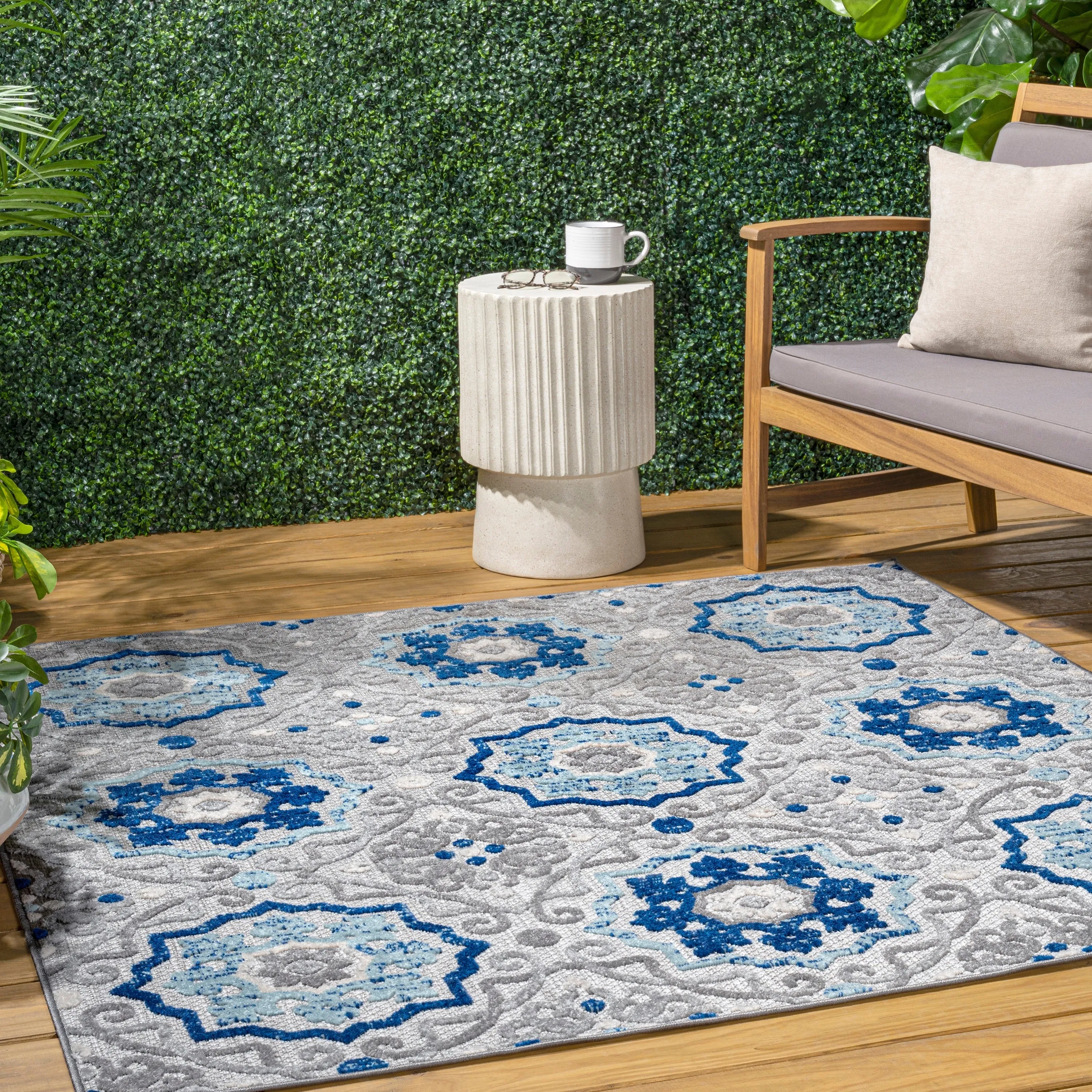 JONATHAN Y Julien Medallion Indoor/Outdoor Area Rug