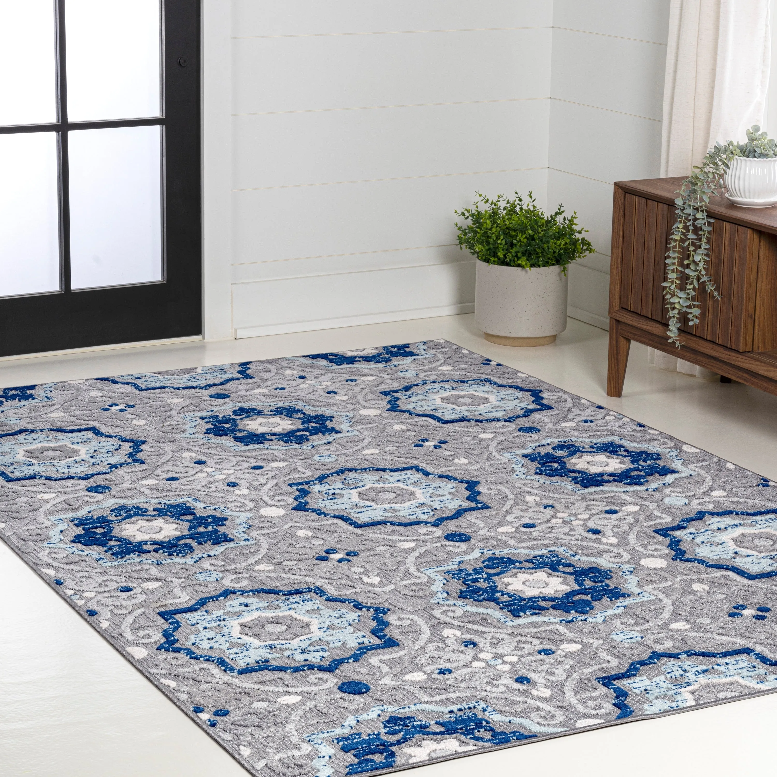 JONATHAN Y Julien Medallion Indoor/Outdoor Area Rug