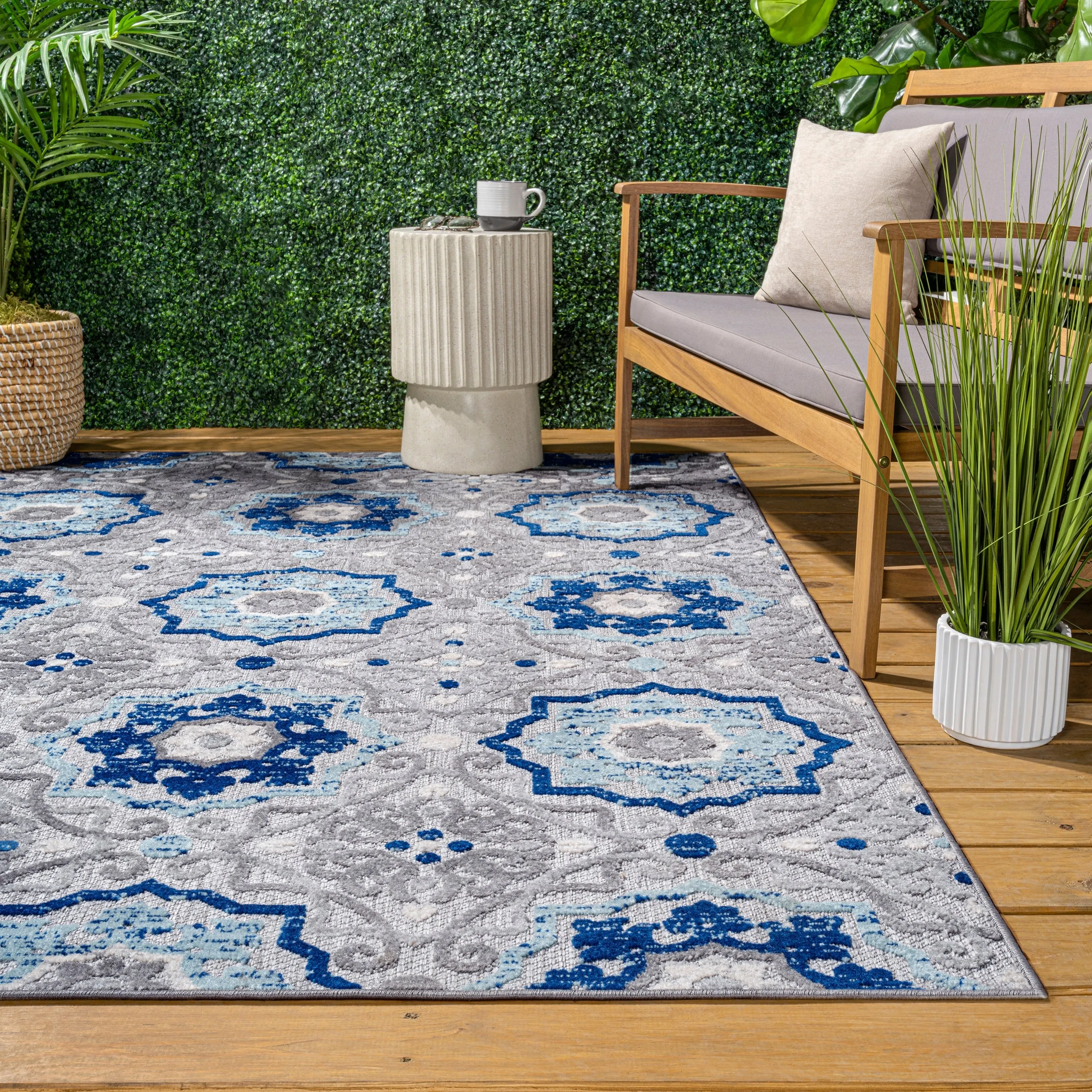 JONATHAN Y Julien Medallion Indoor/Outdoor Area Rug