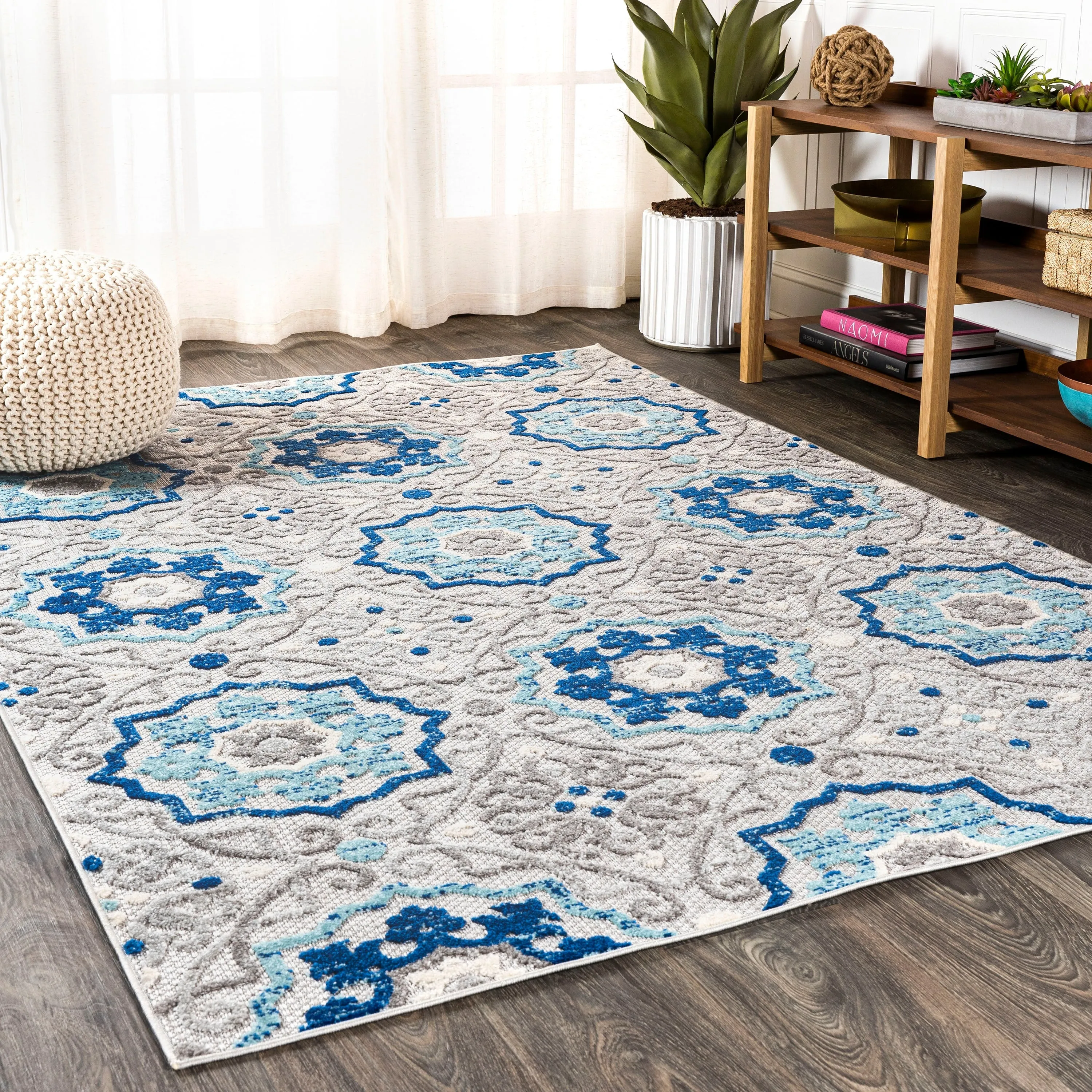 JONATHAN Y Julien Medallion Indoor/Outdoor Area Rug