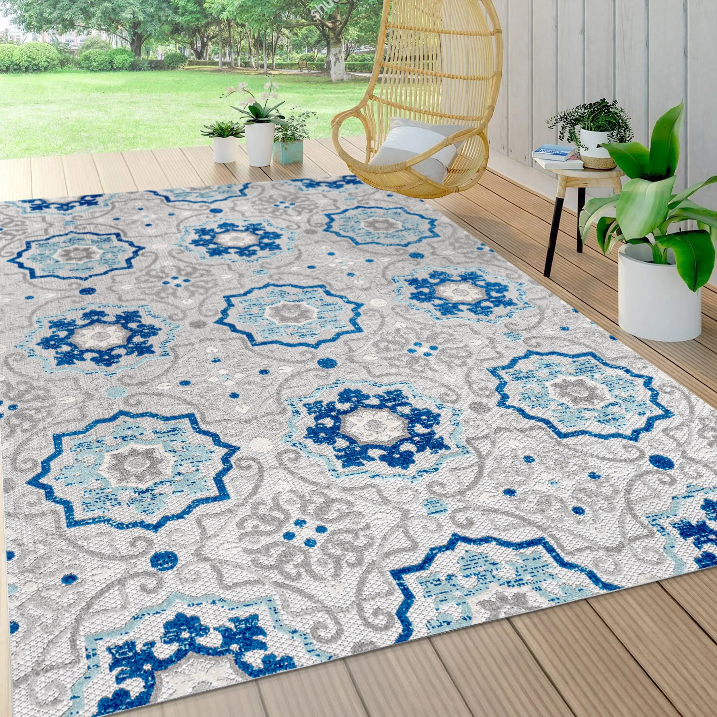 JONATHAN Y Julien Medallion Indoor/Outdoor Area Rug