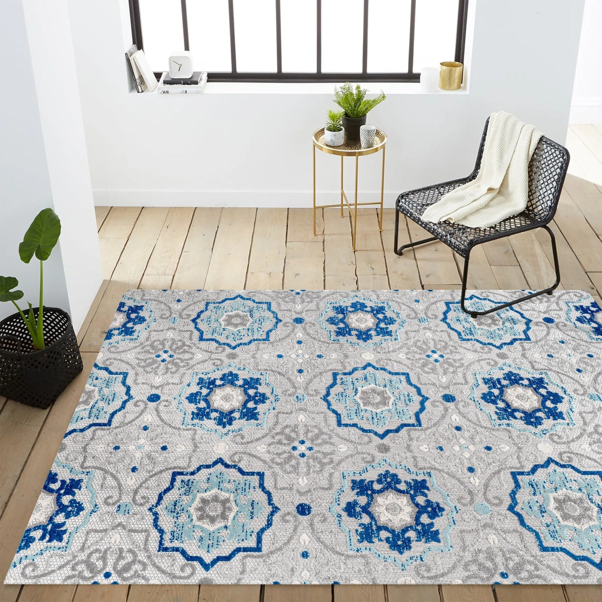 JONATHAN Y Julien Medallion Indoor/Outdoor Area Rug