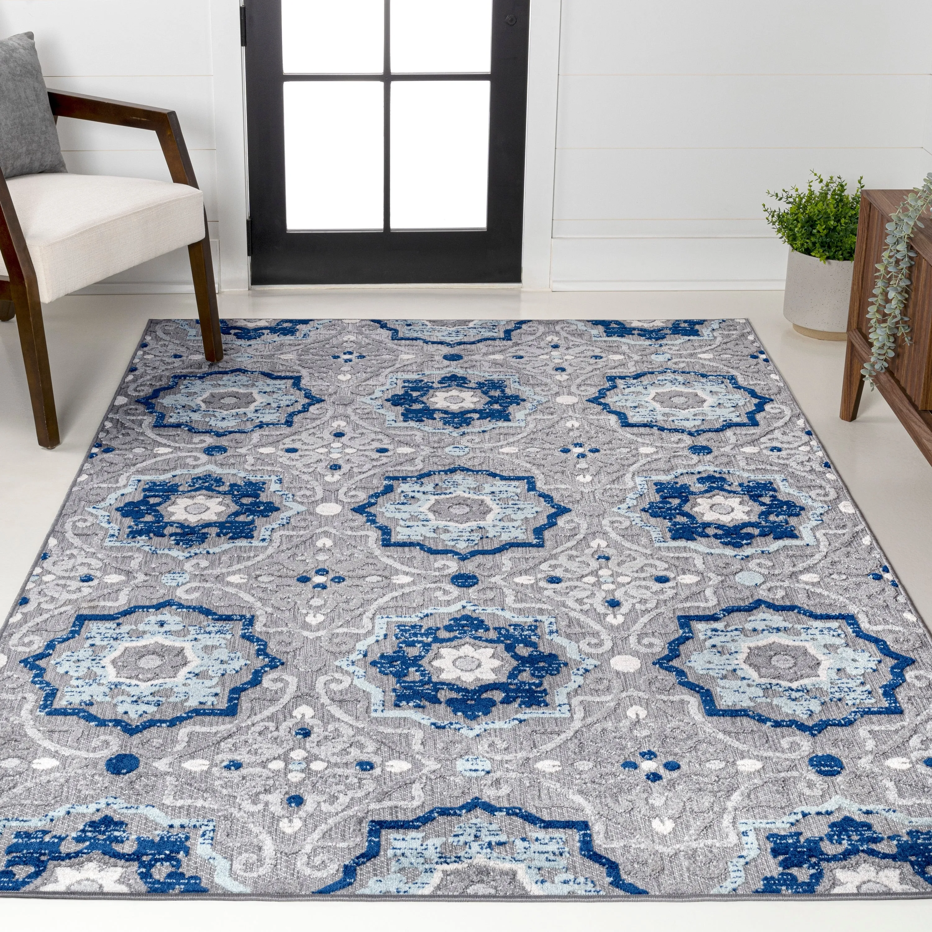 JONATHAN Y Julien Medallion Indoor/Outdoor Area Rug