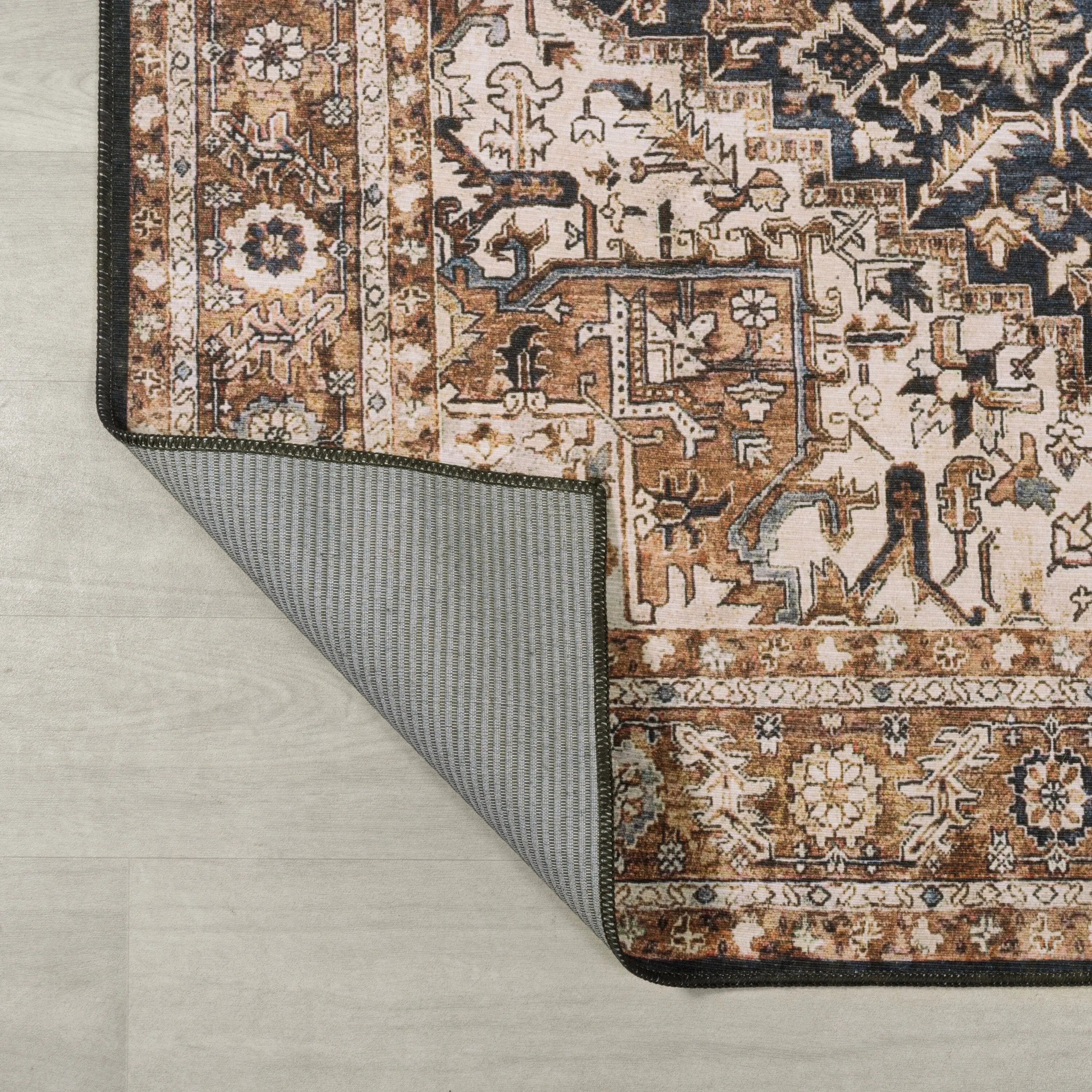 JONATHAN Y Kingdarr Mid-Century Medallion Chenille Machine-Washable Area Rug
