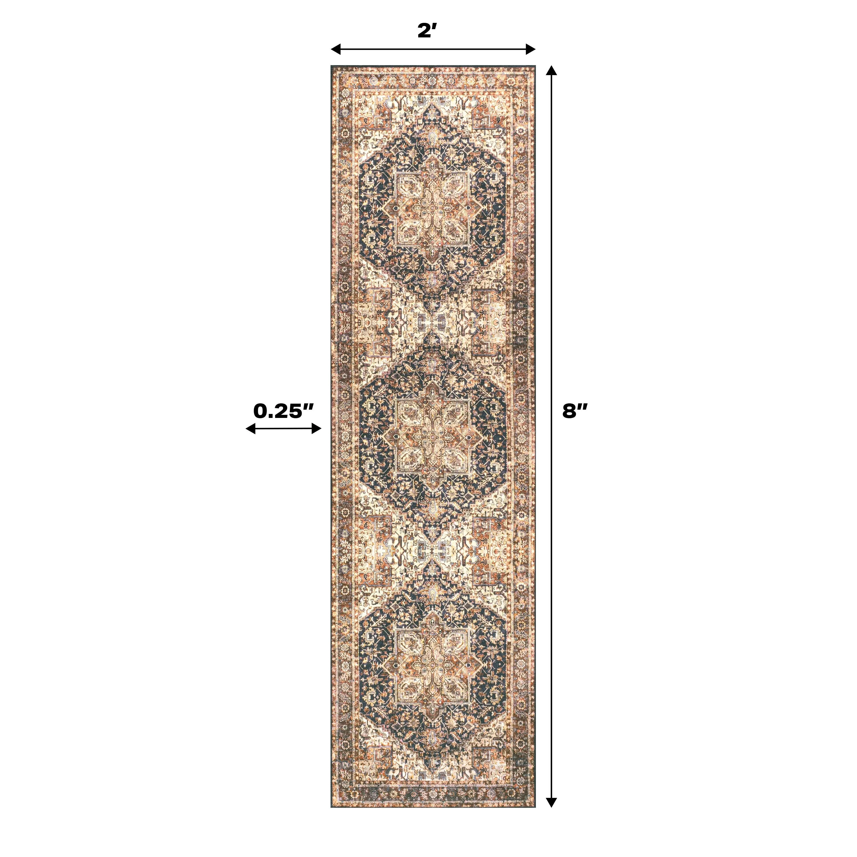 JONATHAN Y Kingdarr Mid-Century Medallion Chenille Machine-Washable Area Rug