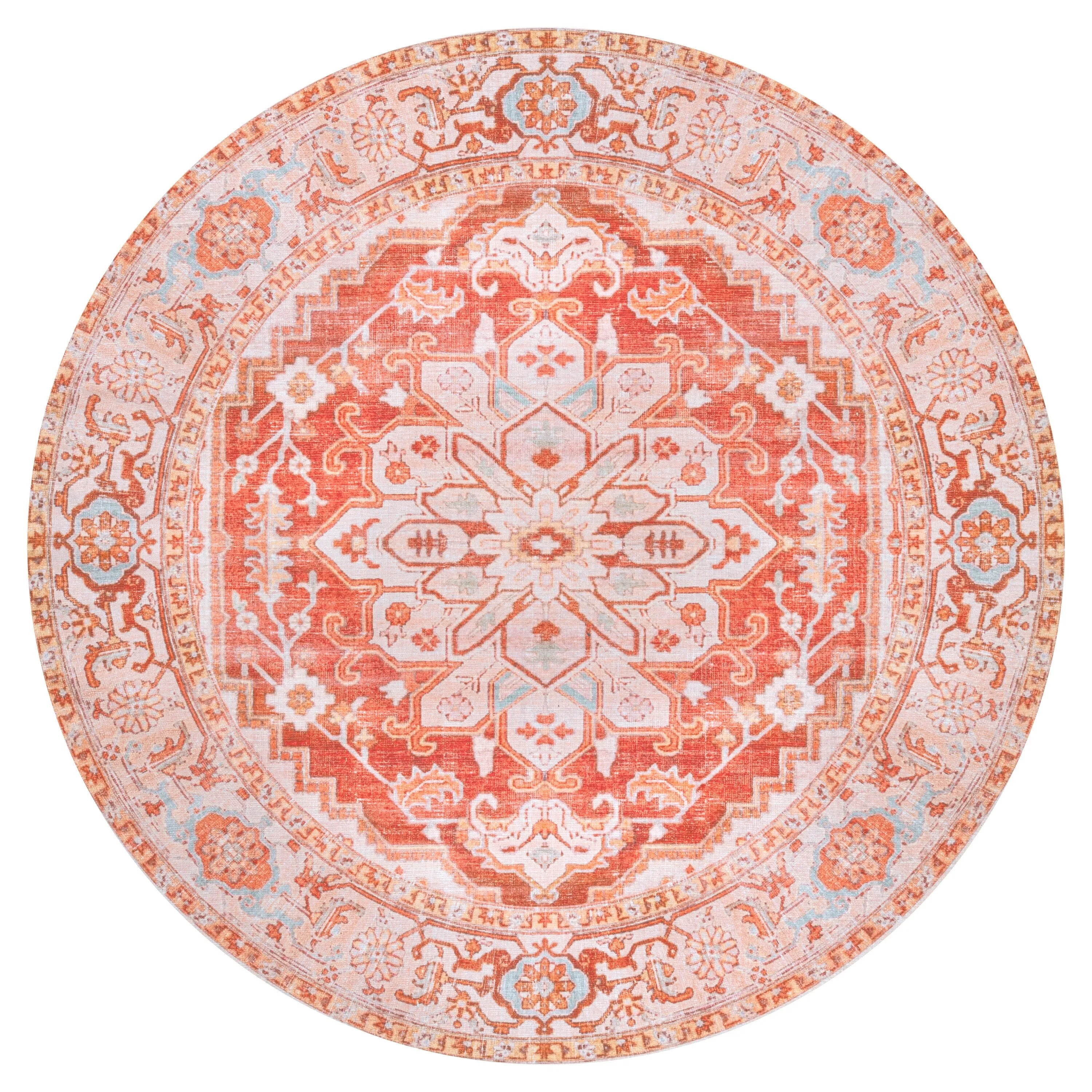 JONATHAN Y Maris Ornate Medallion Machine Washable Area Rug