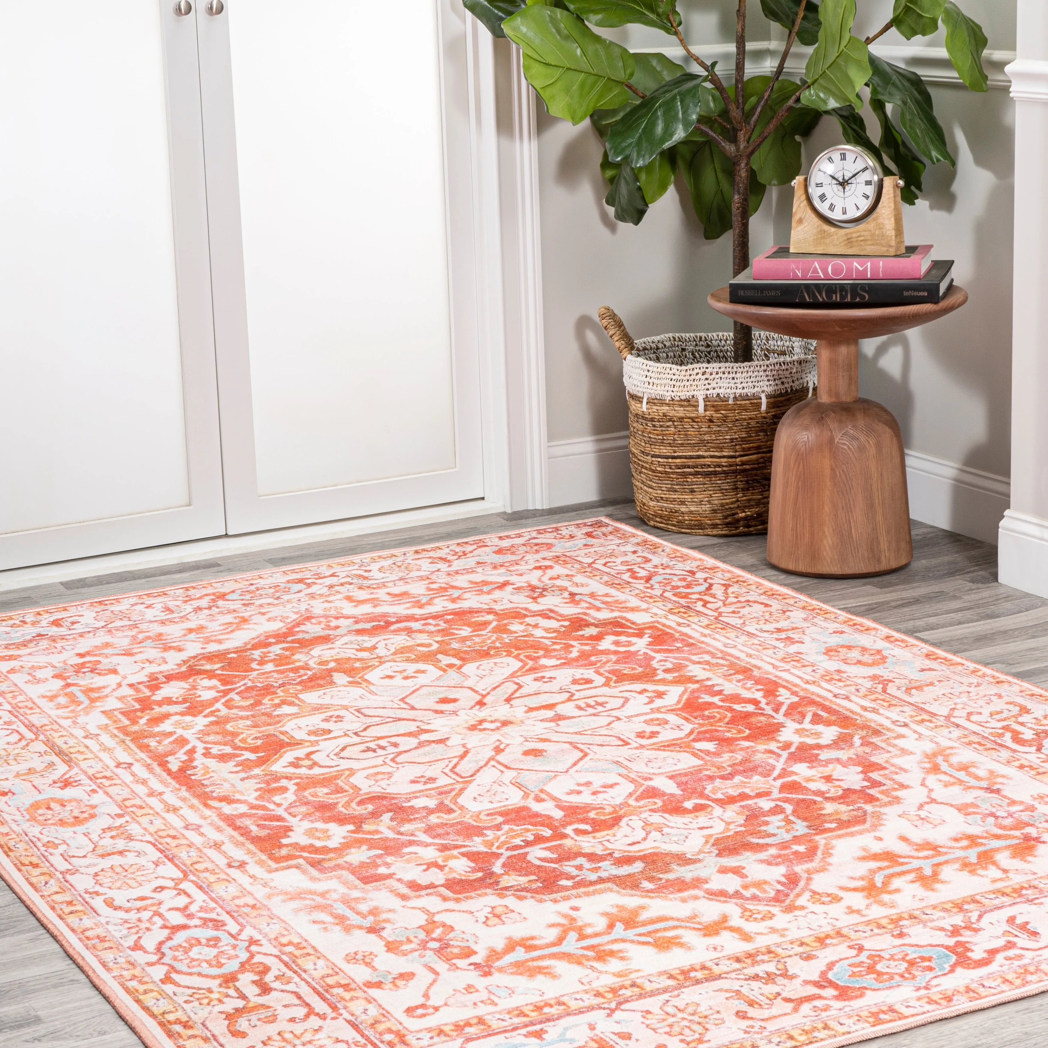 JONATHAN Y Maris Ornate Medallion Machine Washable Area Rug