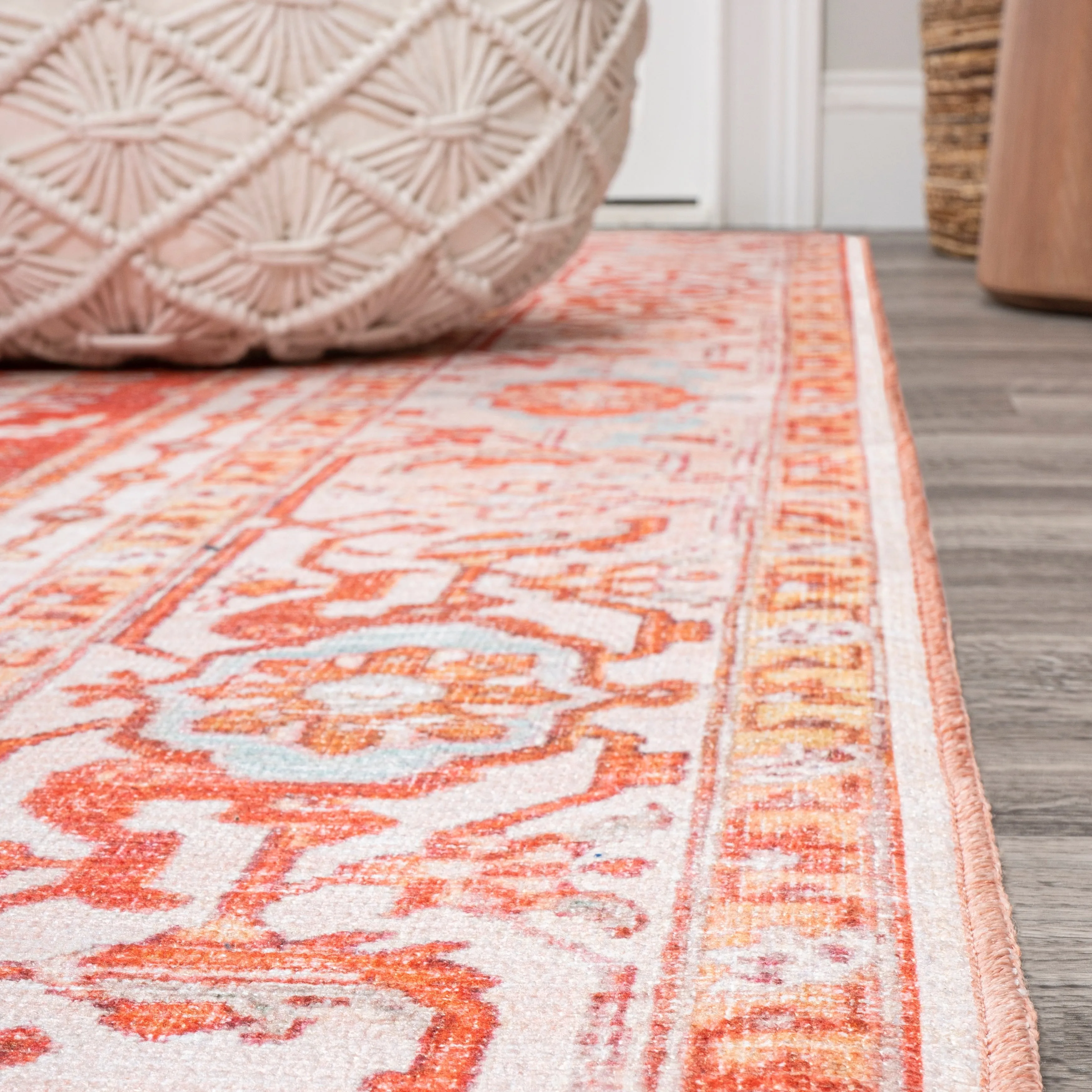 JONATHAN Y Maris Ornate Medallion Machine Washable Area Rug