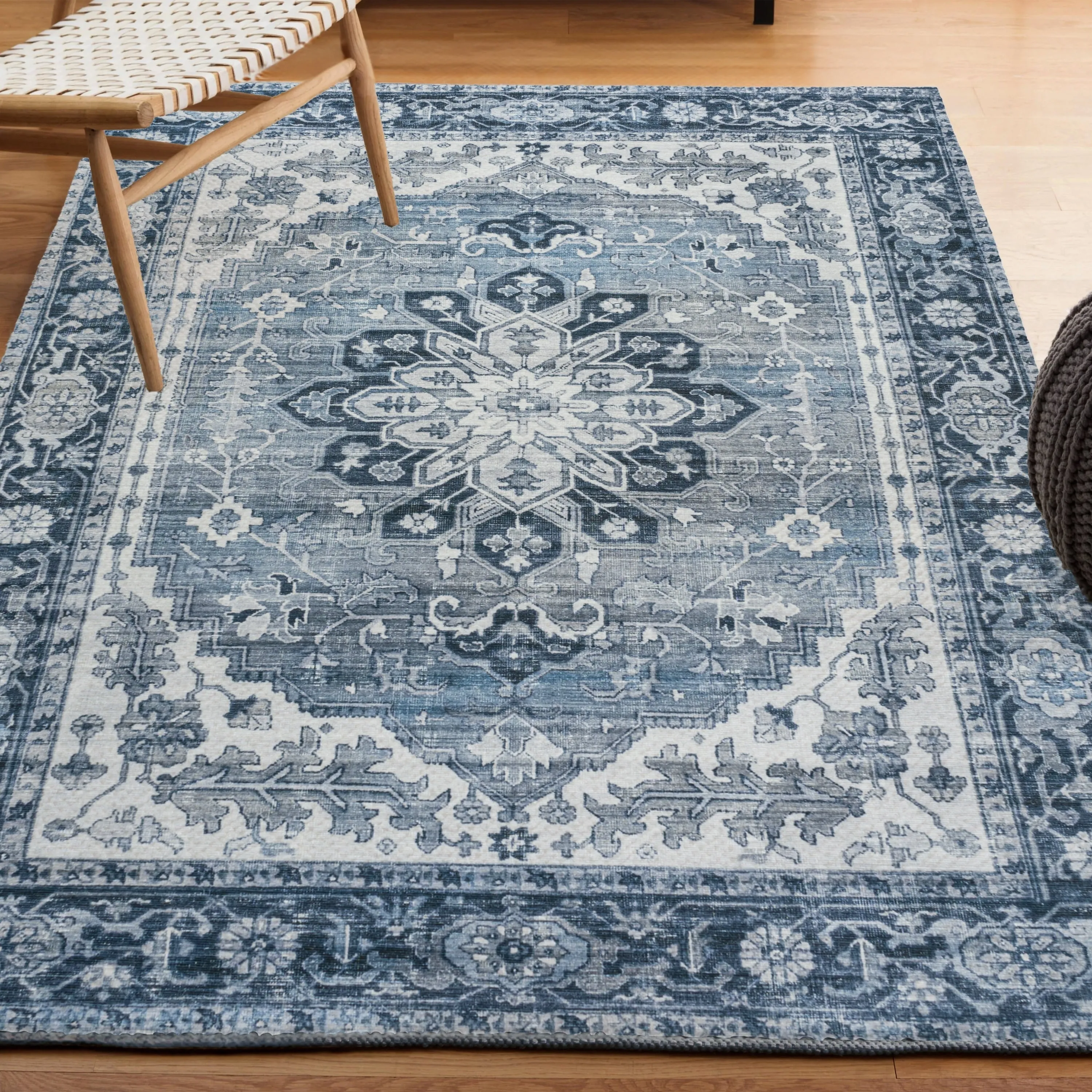 JONATHAN Y Maris Ornate Medallion Machine Washable Area Rug