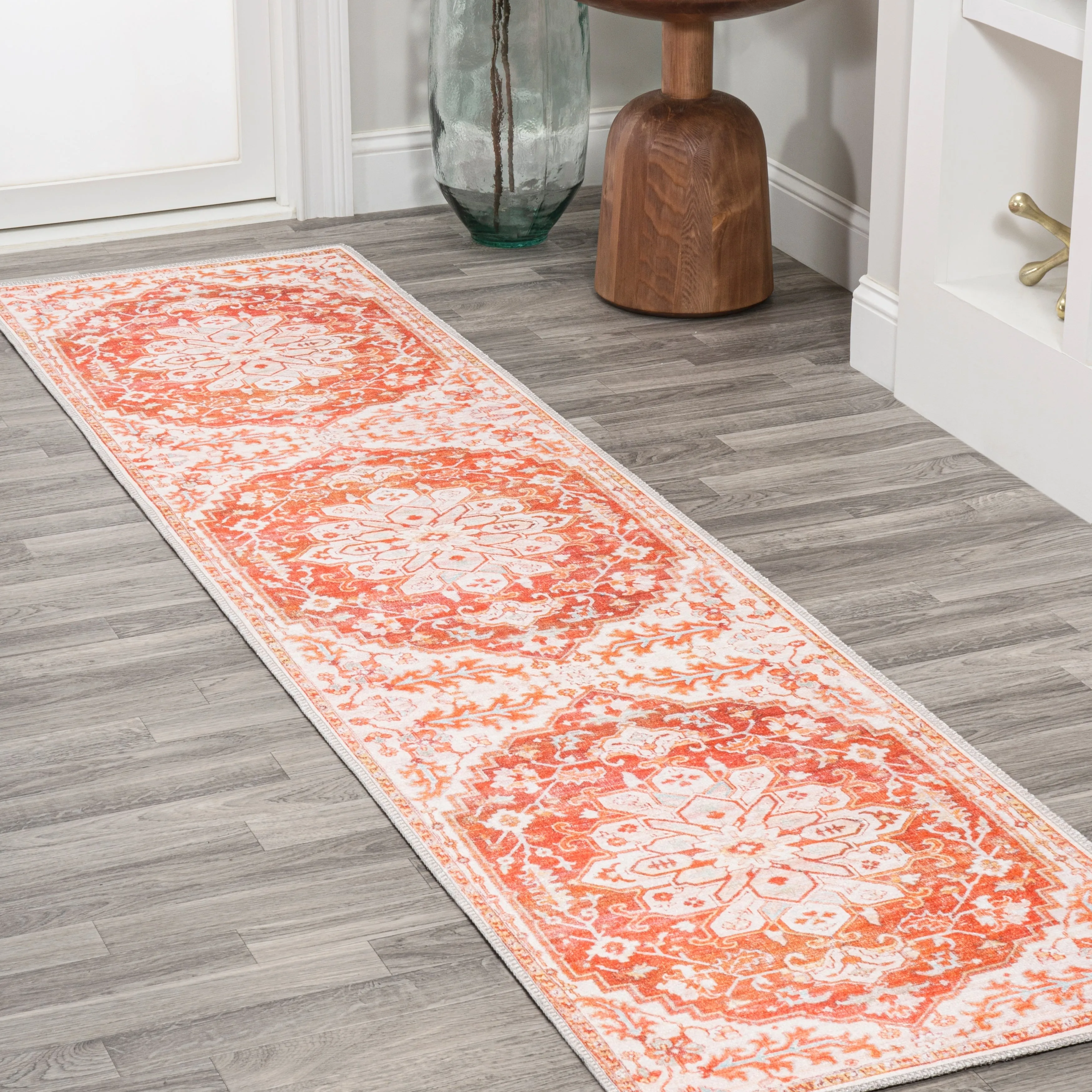 JONATHAN Y Maris Ornate Medallion Machine Washable Area Rug