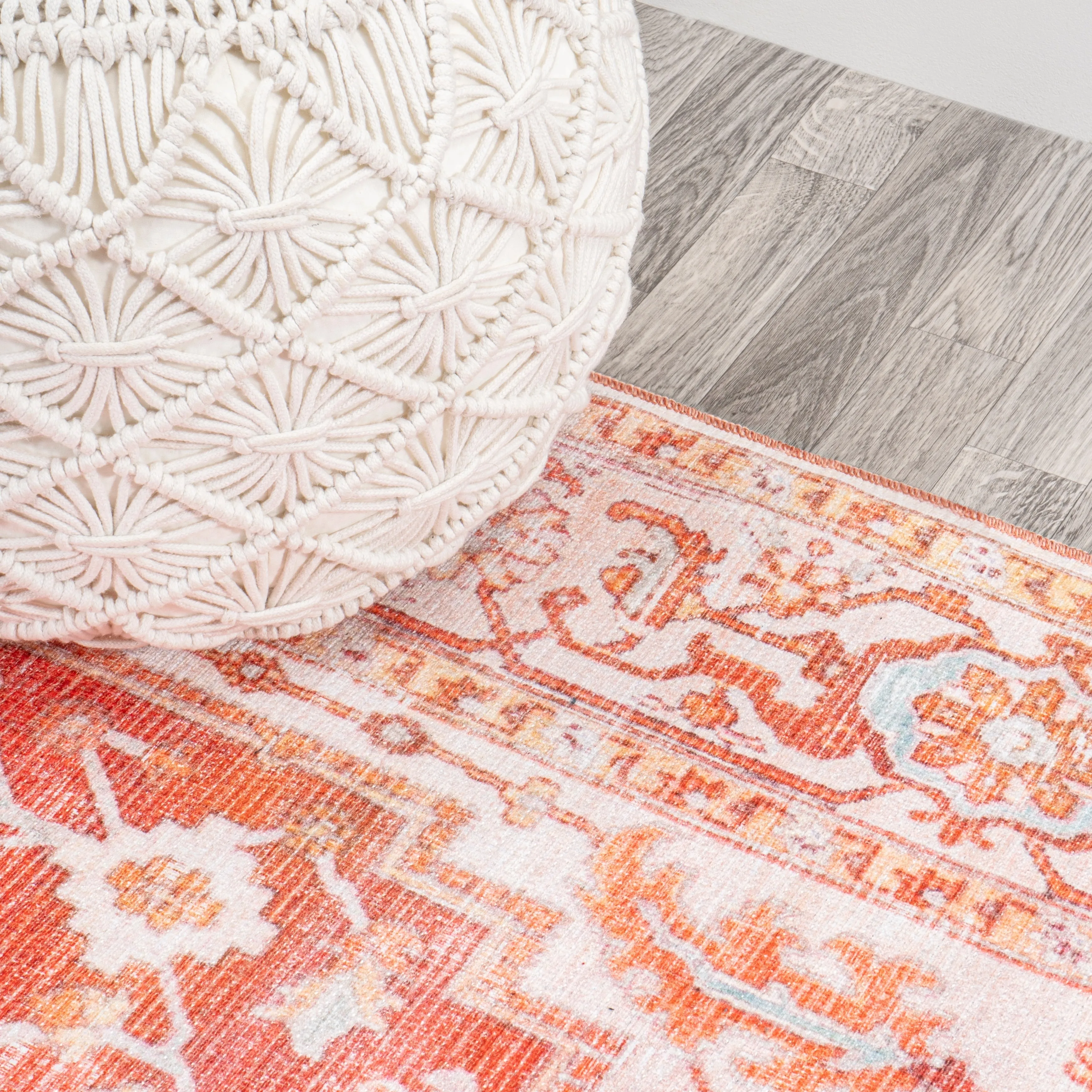 JONATHAN Y Maris Ornate Medallion Machine Washable Area Rug