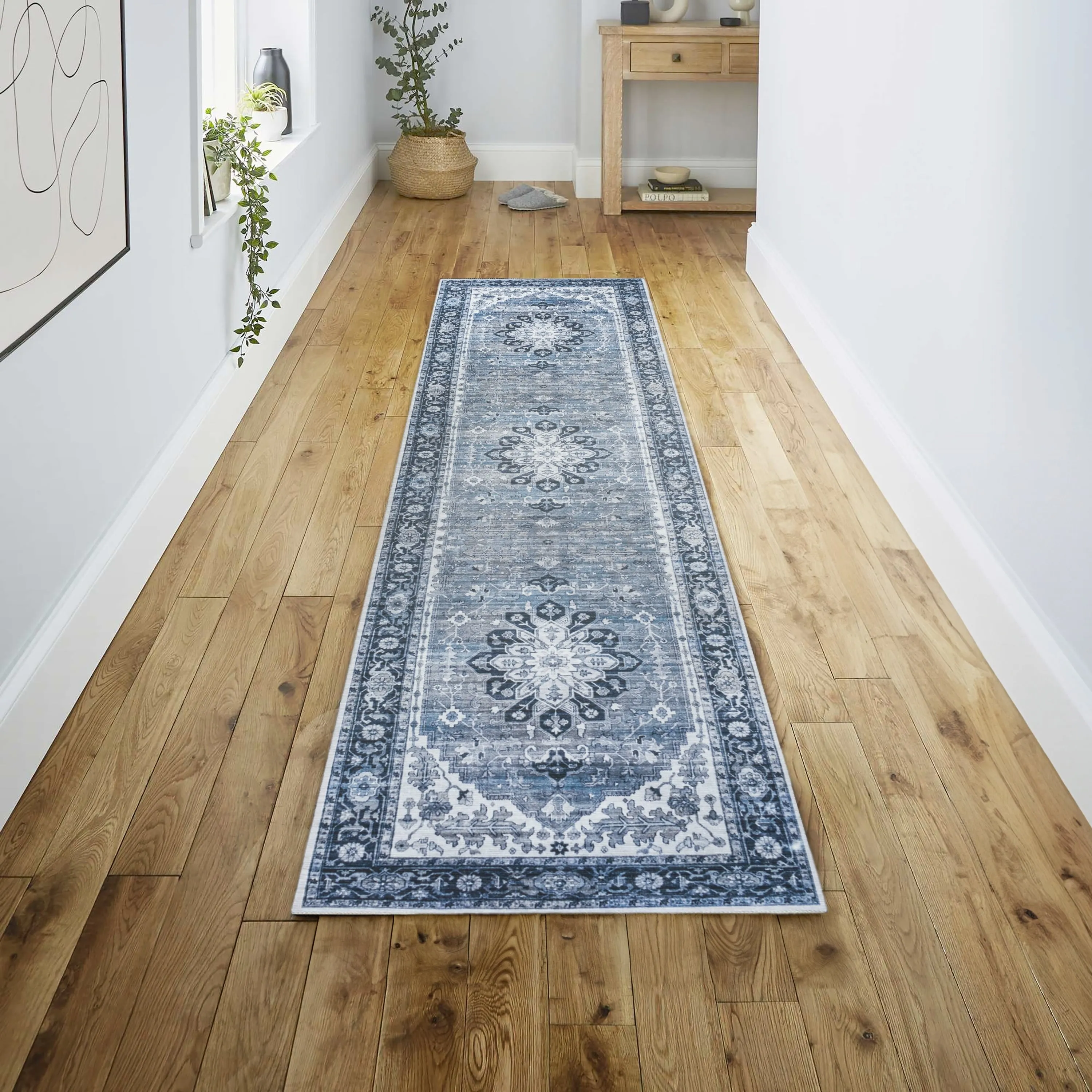 JONATHAN Y Maris Ornate Medallion Machine Washable Area Rug