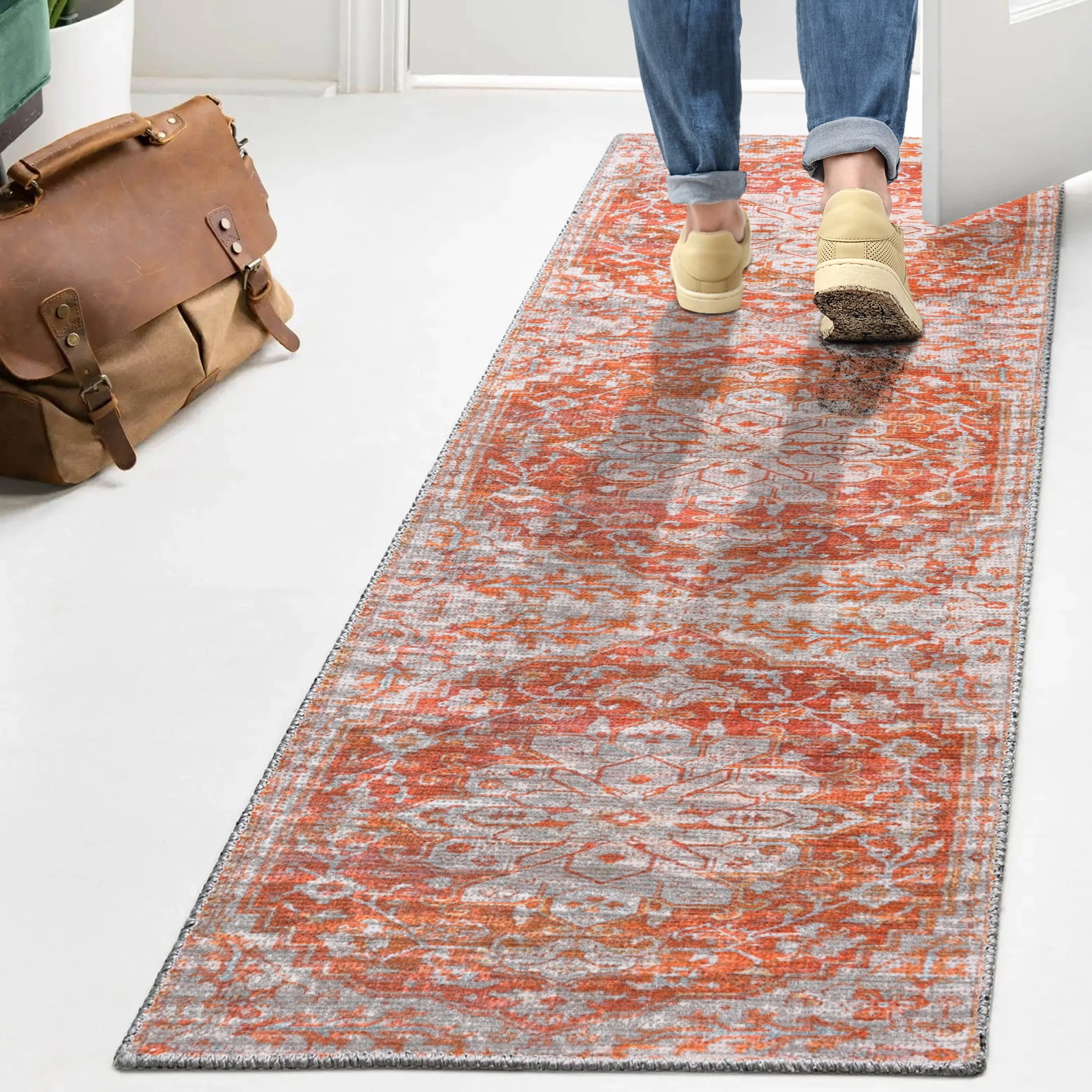 JONATHAN Y Maris Ornate Medallion Machine Washable Area Rug
