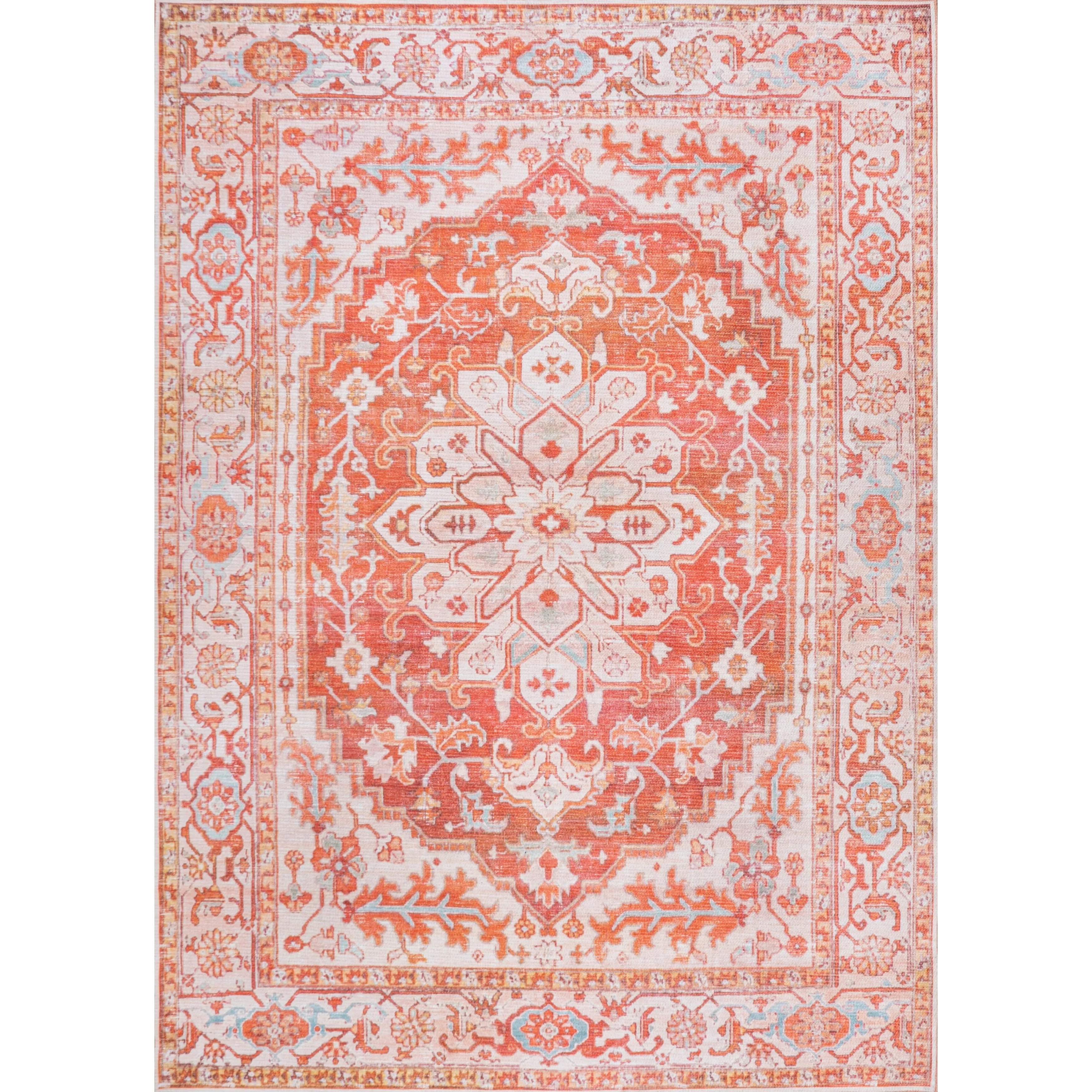 JONATHAN Y Maris Ornate Medallion Machine Washable Area Rug