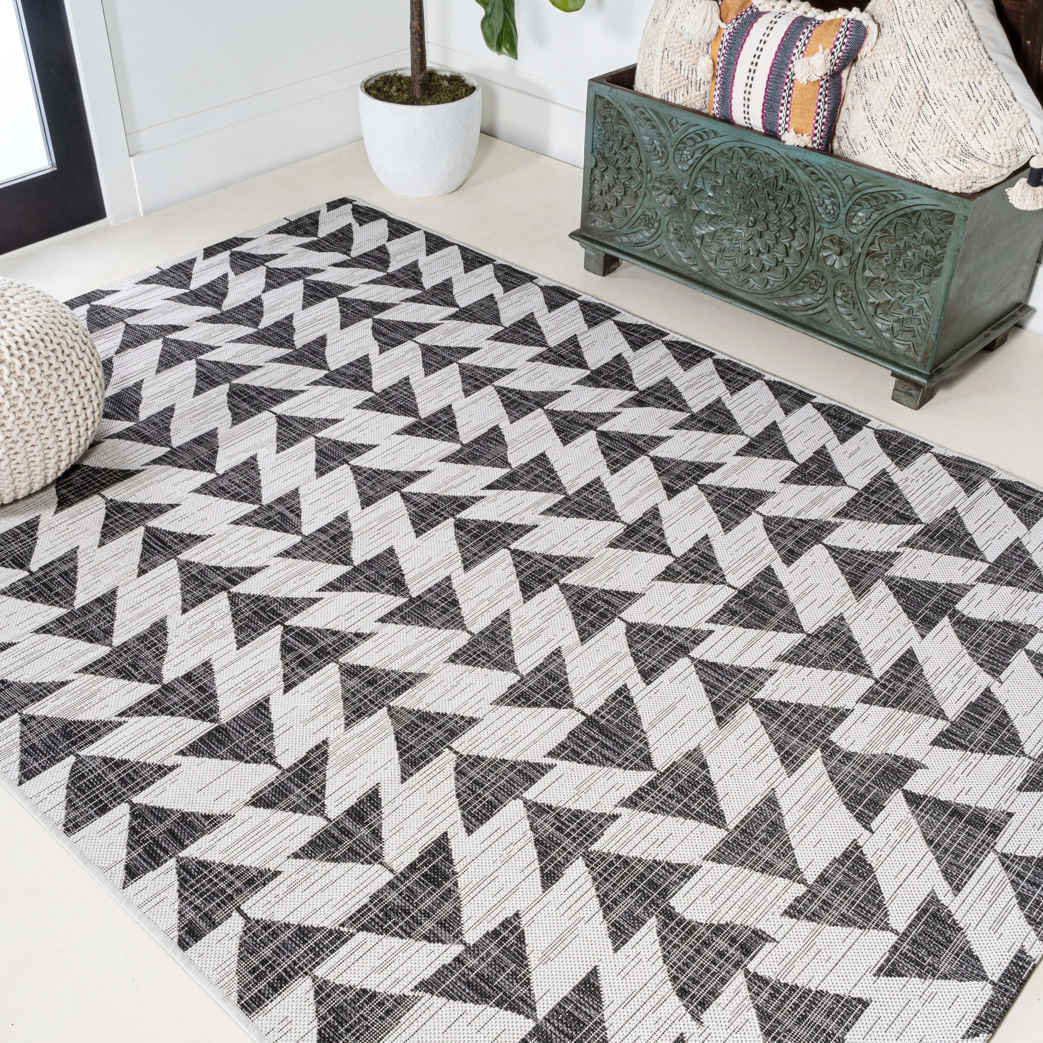 JONATHAN Y Marokko Modern Tribal Geometric Indoor/Outdoor Area Rug