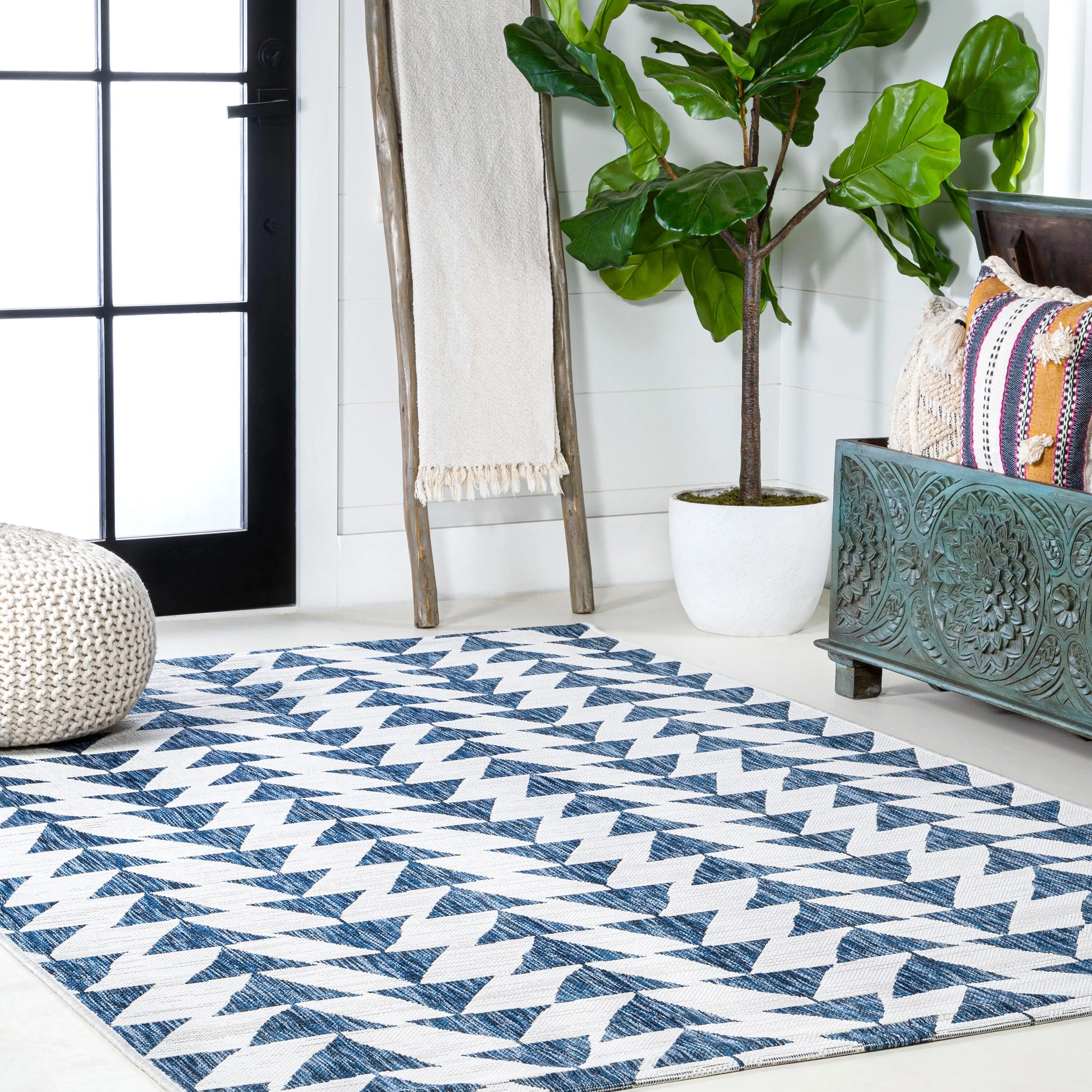 JONATHAN Y Marokko Modern Tribal Geometric Indoor/Outdoor Area Rug