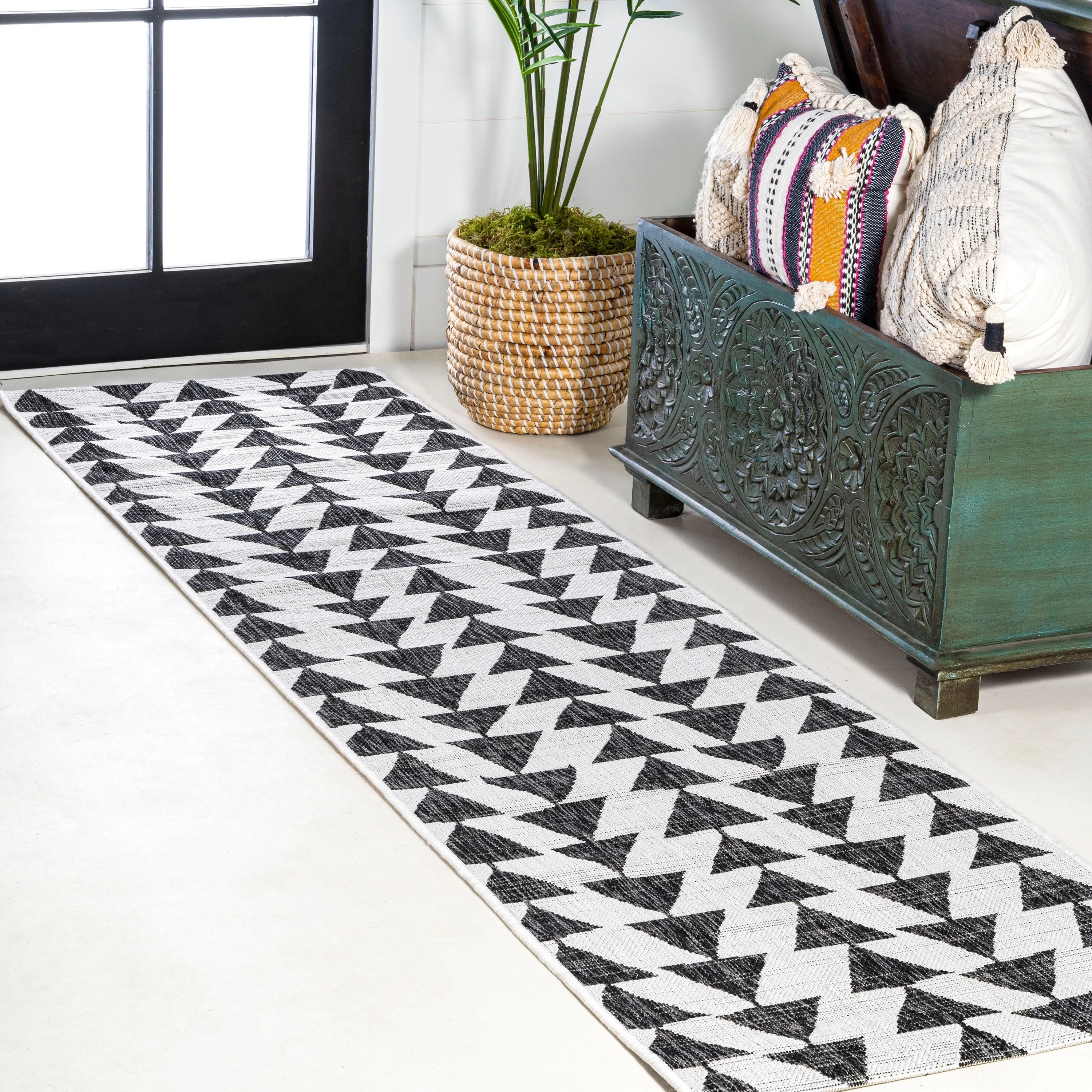 JONATHAN Y Marokko Modern Tribal Geometric Indoor/Outdoor Area Rug