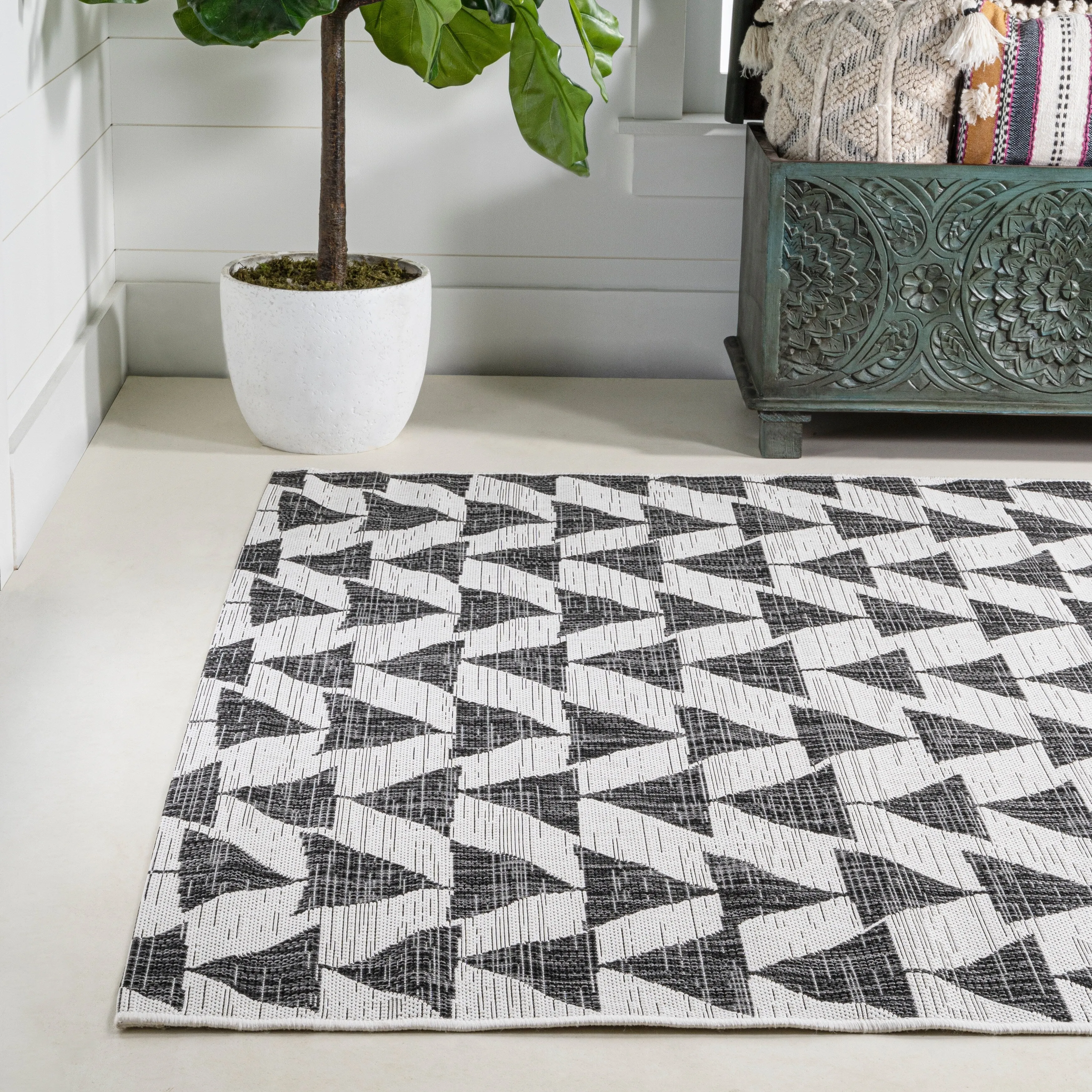 JONATHAN Y Marokko Modern Tribal Geometric Indoor/Outdoor Area Rug