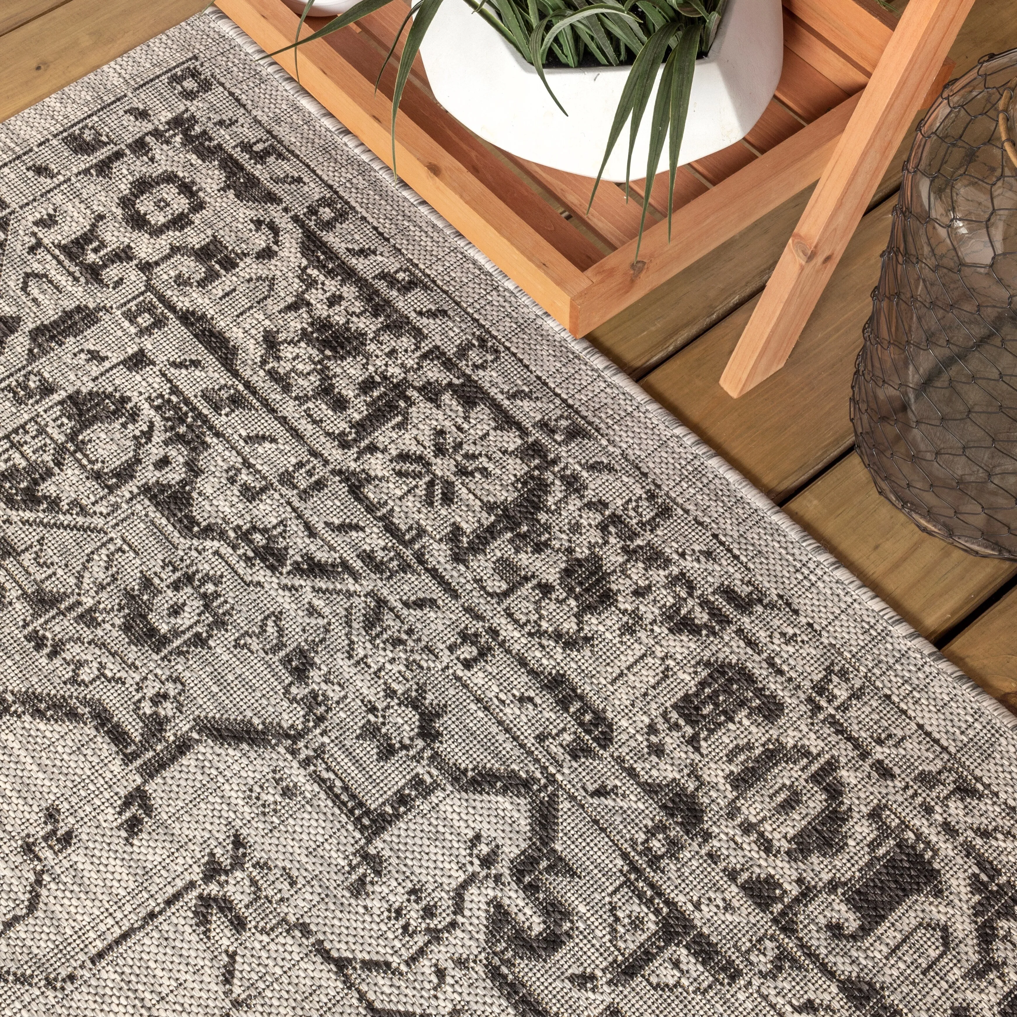JONATHAN Y Palazzo Boho Medallion Textured Weave Indoor/Outdoor Area Rug