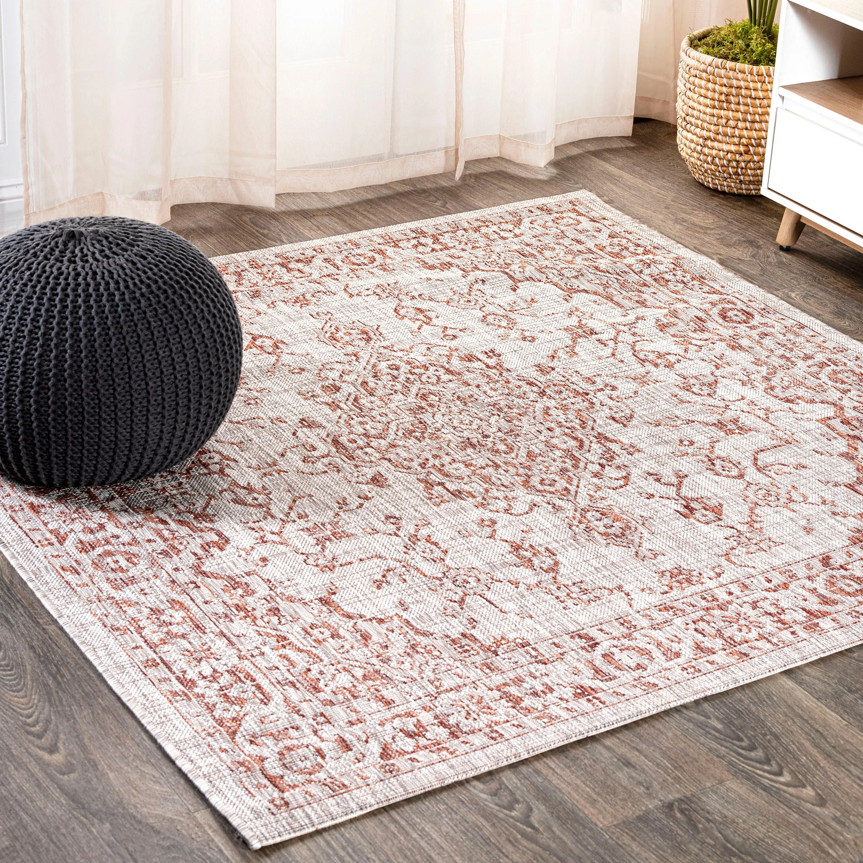 JONATHAN Y Palazzo Boho Medallion Textured Weave Indoor/Outdoor Area Rug