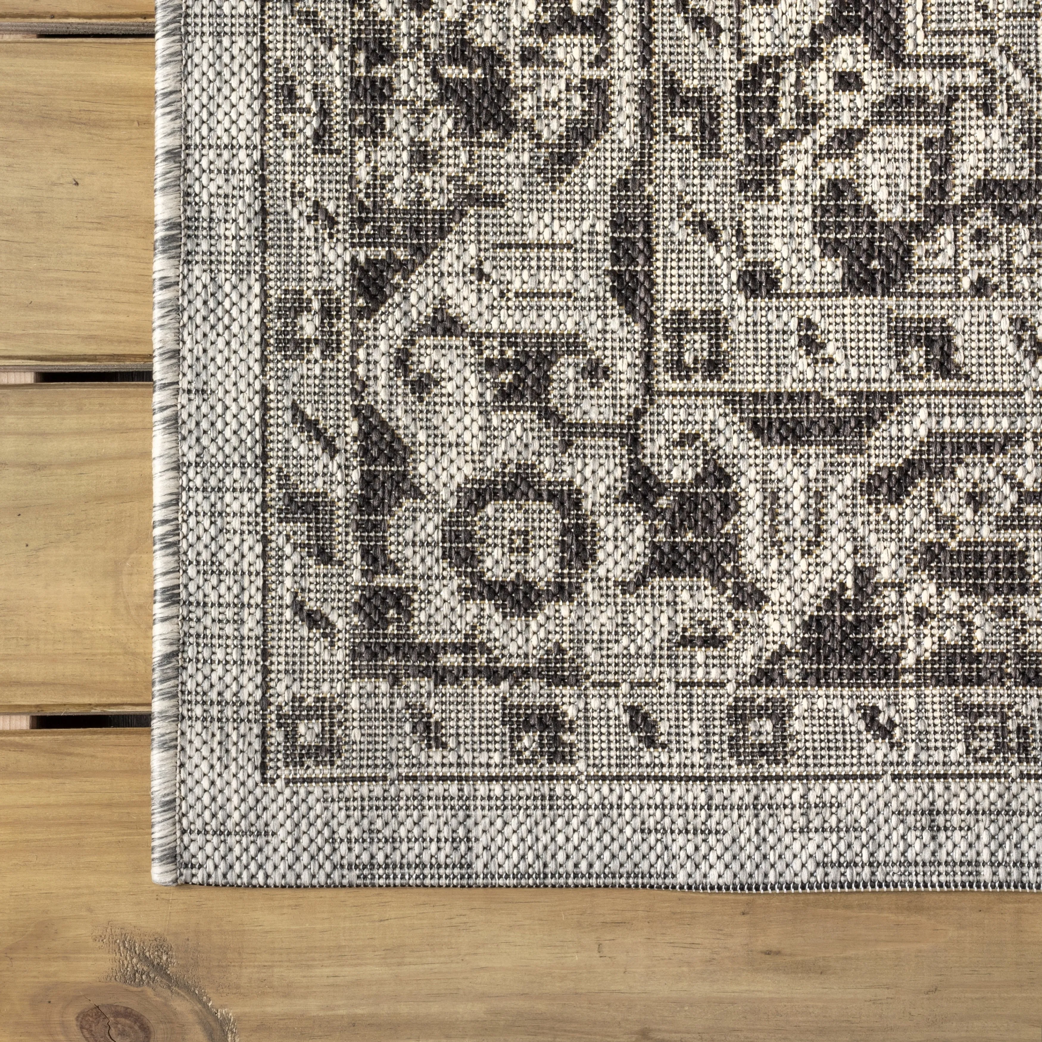 JONATHAN Y Palazzo Boho Medallion Textured Weave Indoor/Outdoor Area Rug