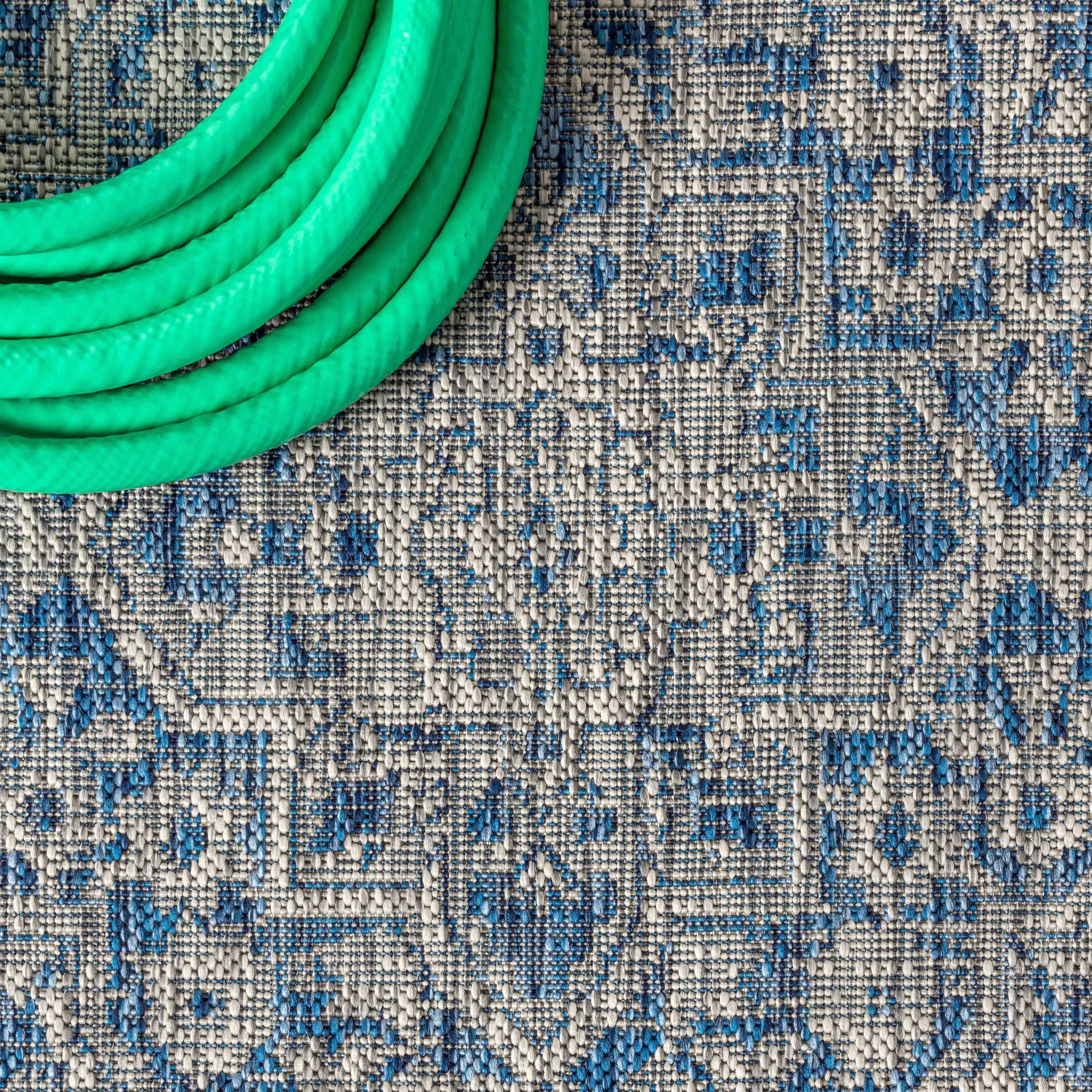 JONATHAN Y Palazzo Boho Medallion Textured Weave Indoor/Outdoor Area Rug