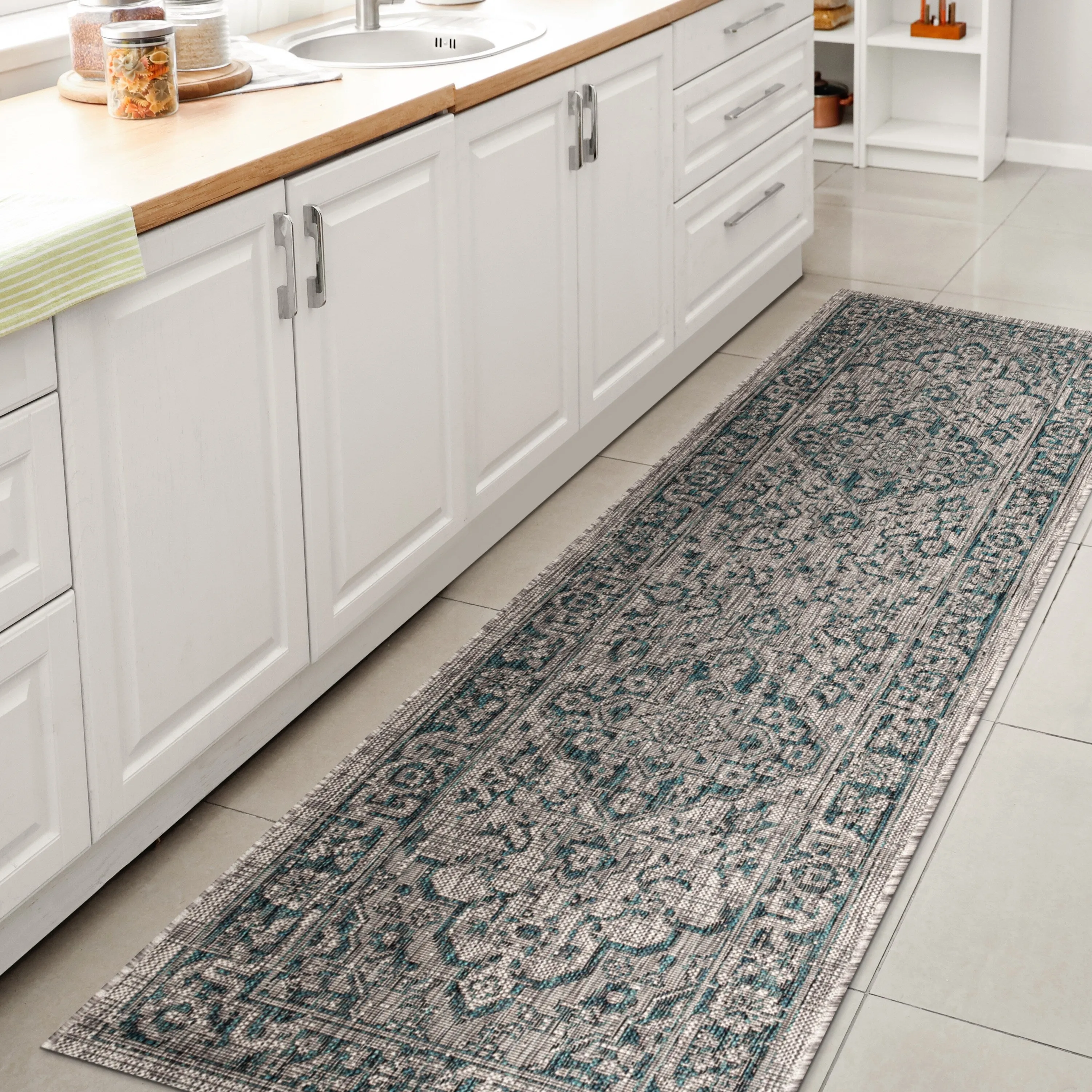 JONATHAN Y Palazzo Boho Medallion Textured Weave Indoor/Outdoor Area Rug