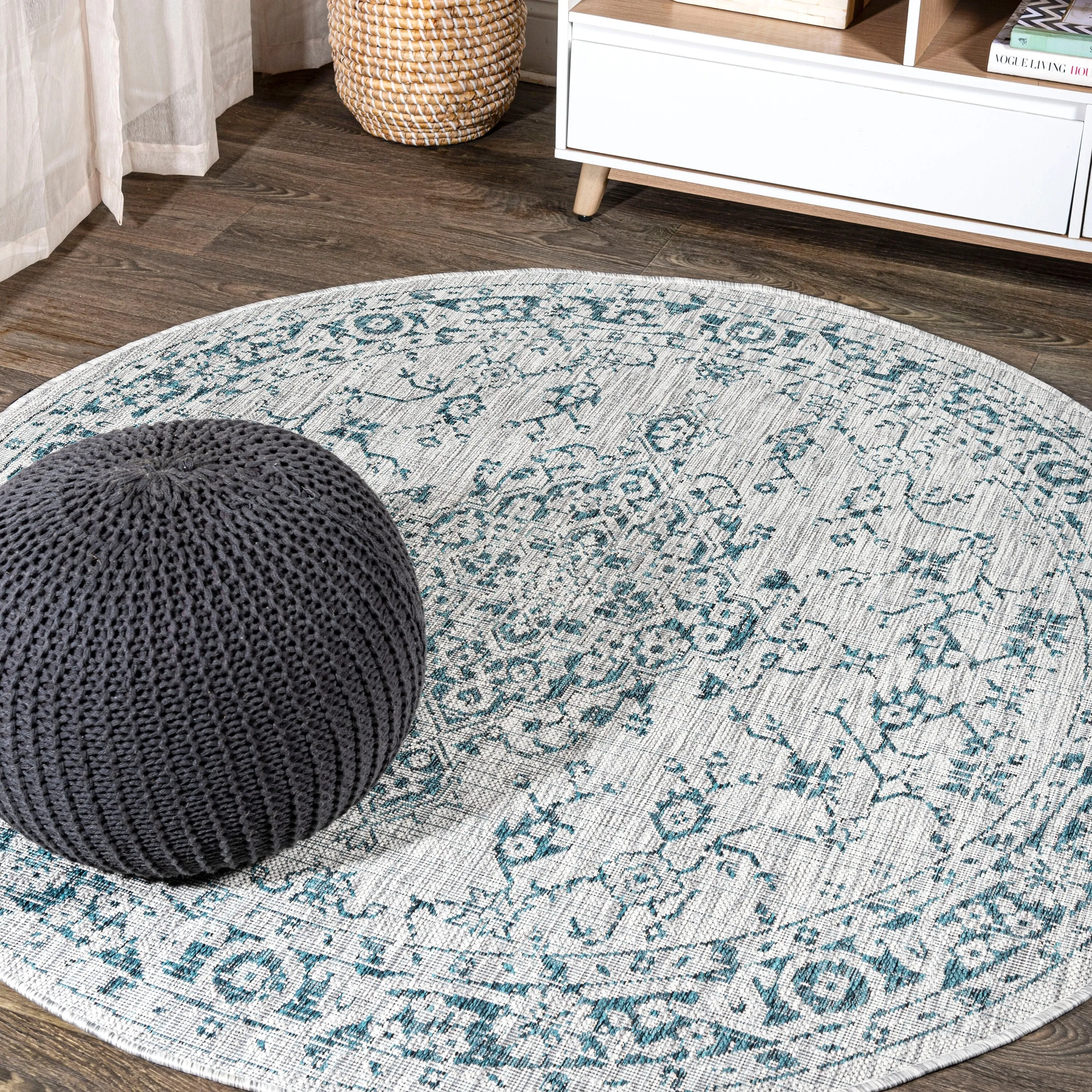 JONATHAN Y Palazzo Boho Medallion Textured Weave Indoor/Outdoor Area Rug