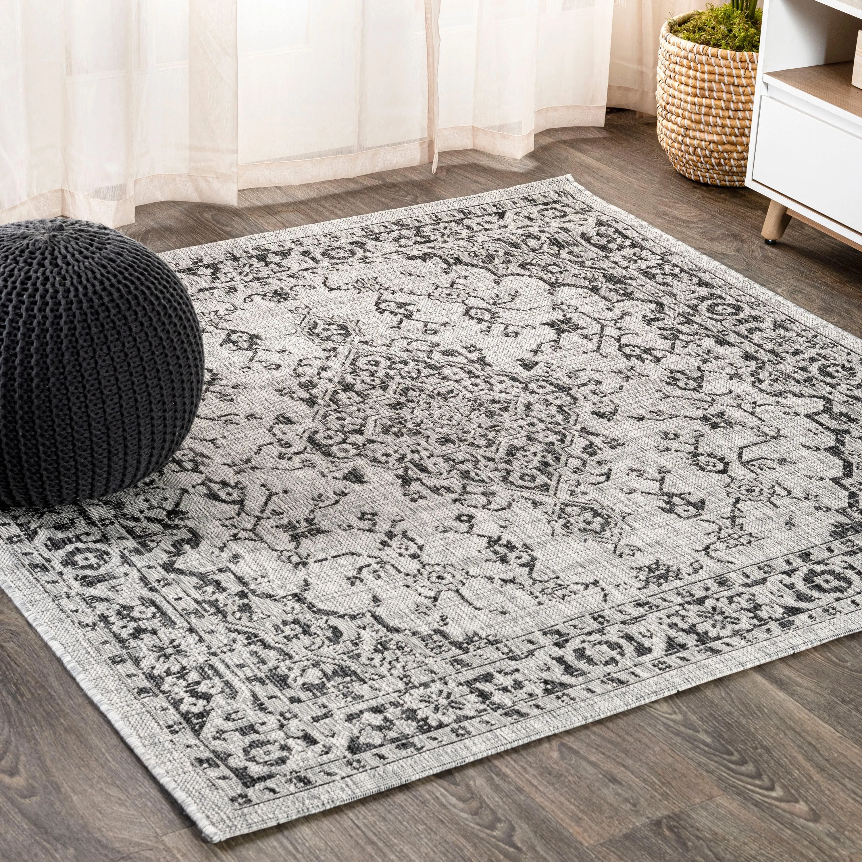 JONATHAN Y Palazzo Boho Medallion Textured Weave Indoor/Outdoor Area Rug