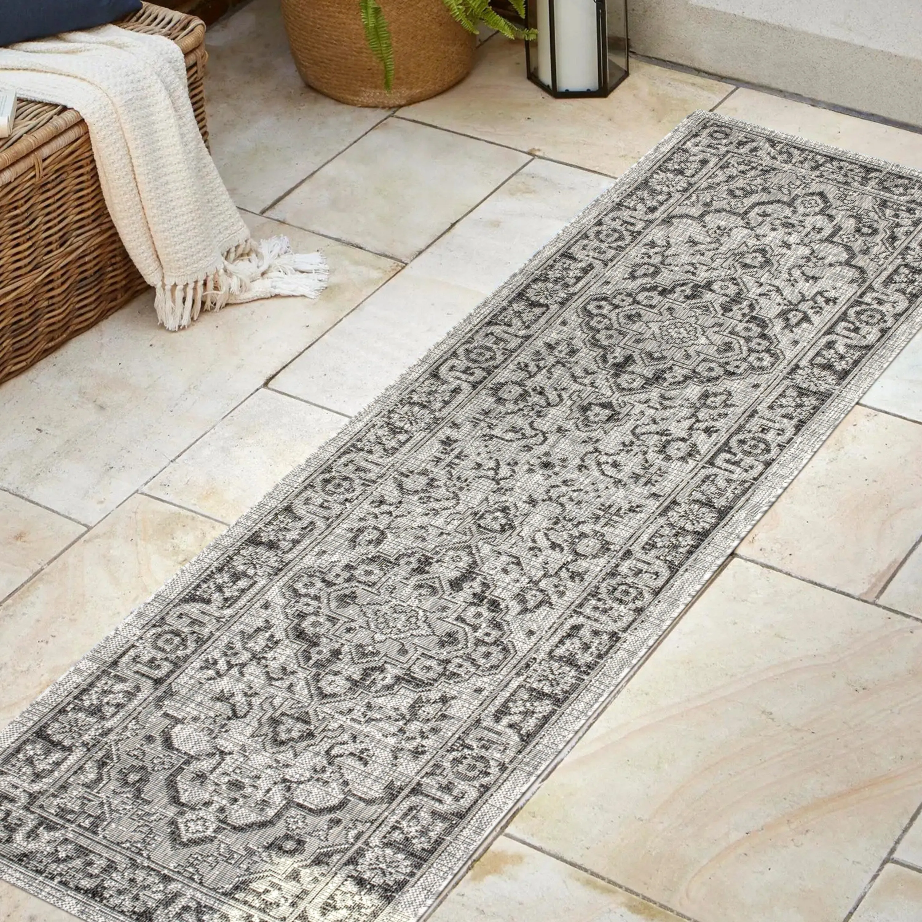 JONATHAN Y Palazzo Boho Medallion Textured Weave Indoor/Outdoor Area Rug