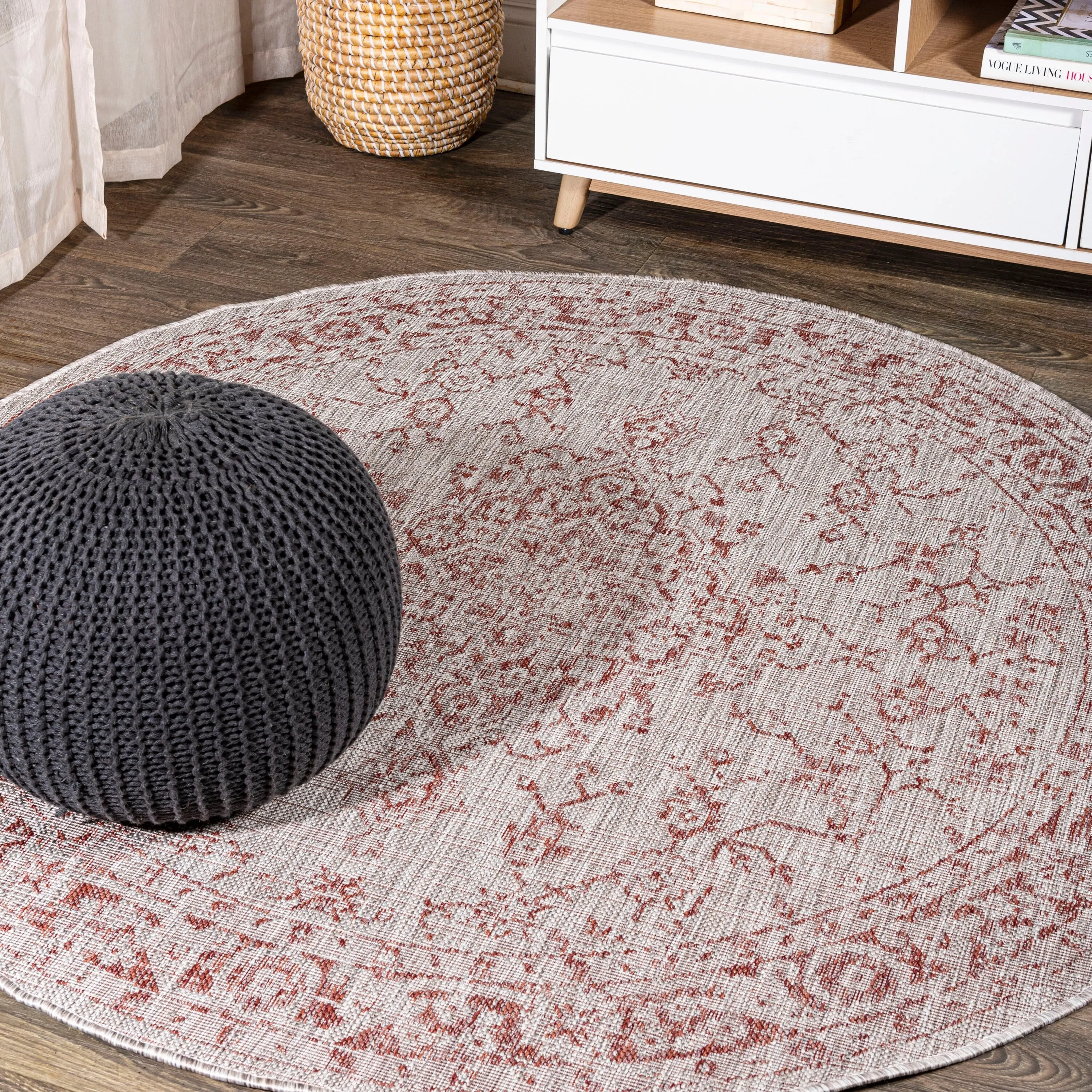 JONATHAN Y Palazzo Boho Medallion Textured Weave Indoor/Outdoor Area Rug