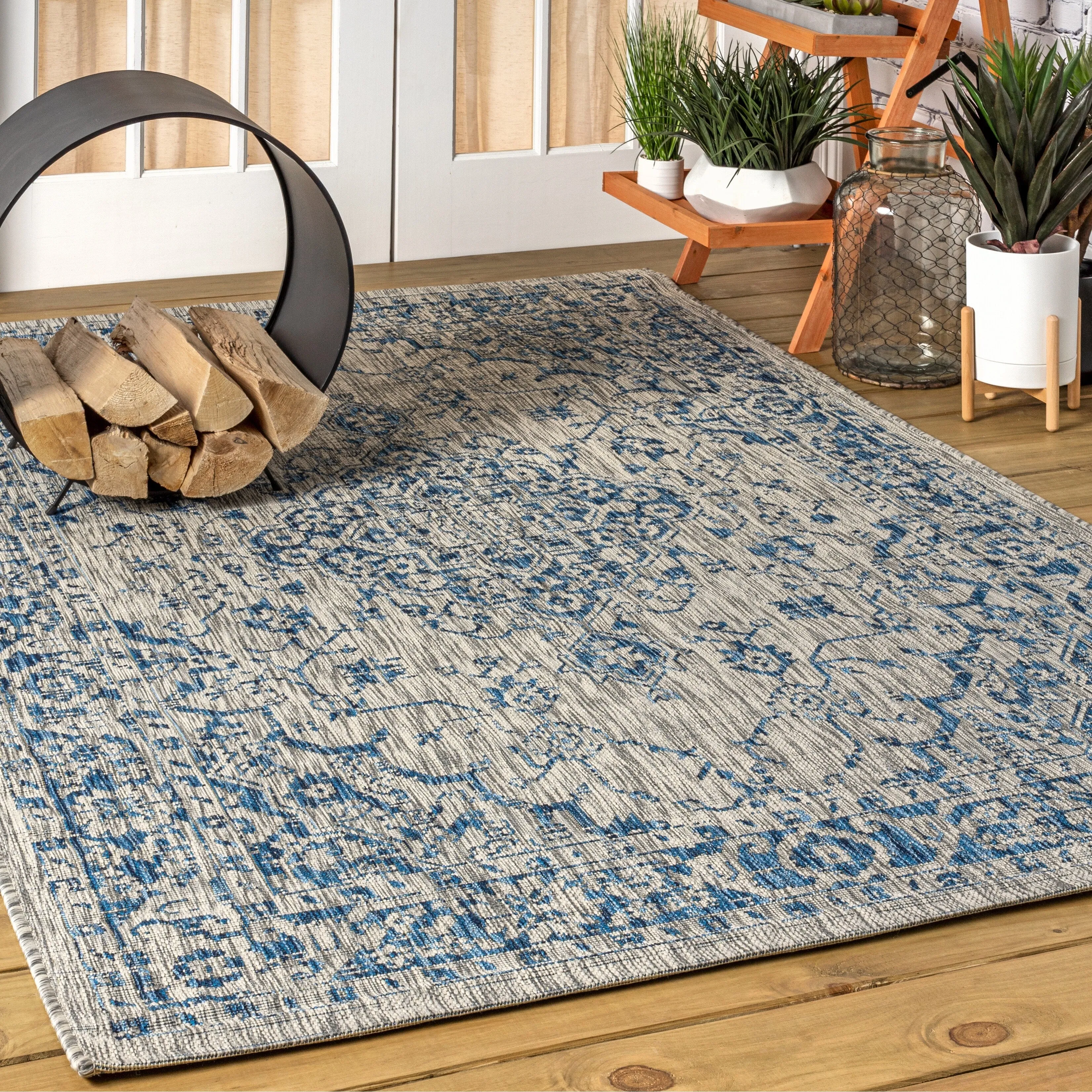 JONATHAN Y Palazzo Boho Medallion Textured Weave Indoor/Outdoor Area Rug