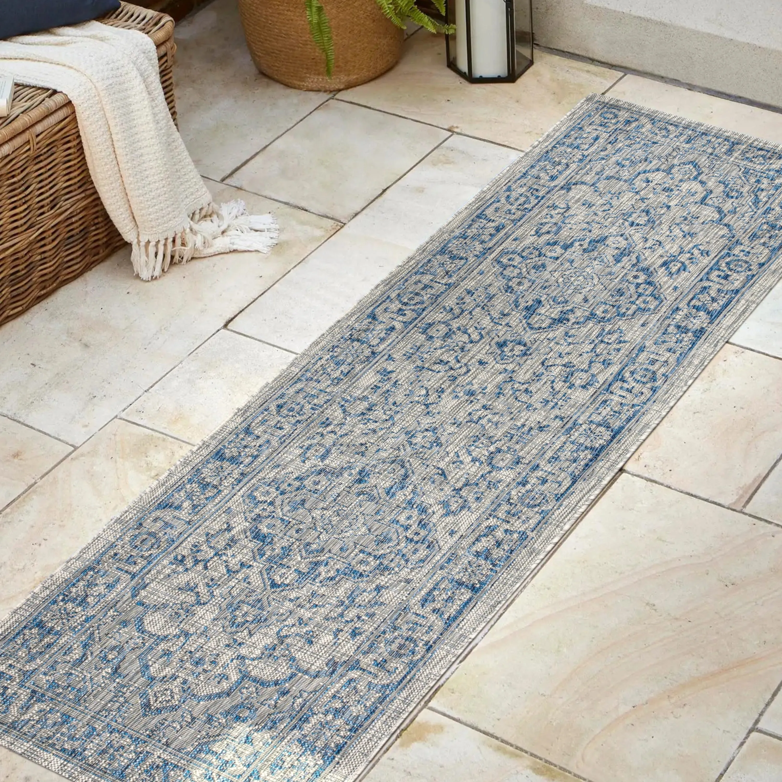 JONATHAN Y Palazzo Boho Medallion Textured Weave Indoor/Outdoor Area Rug
