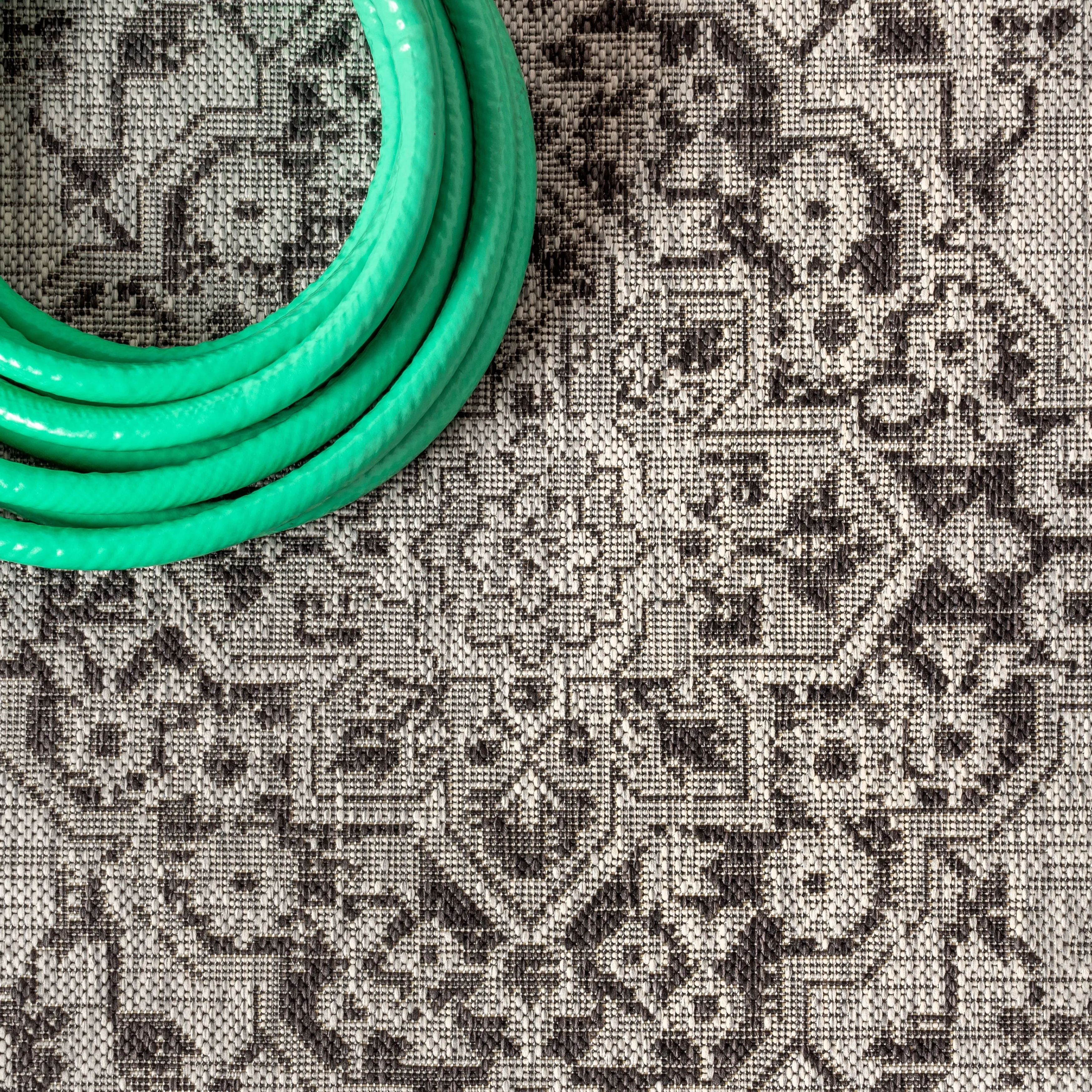 JONATHAN Y Palazzo Boho Medallion Textured Weave Indoor/Outdoor Area Rug