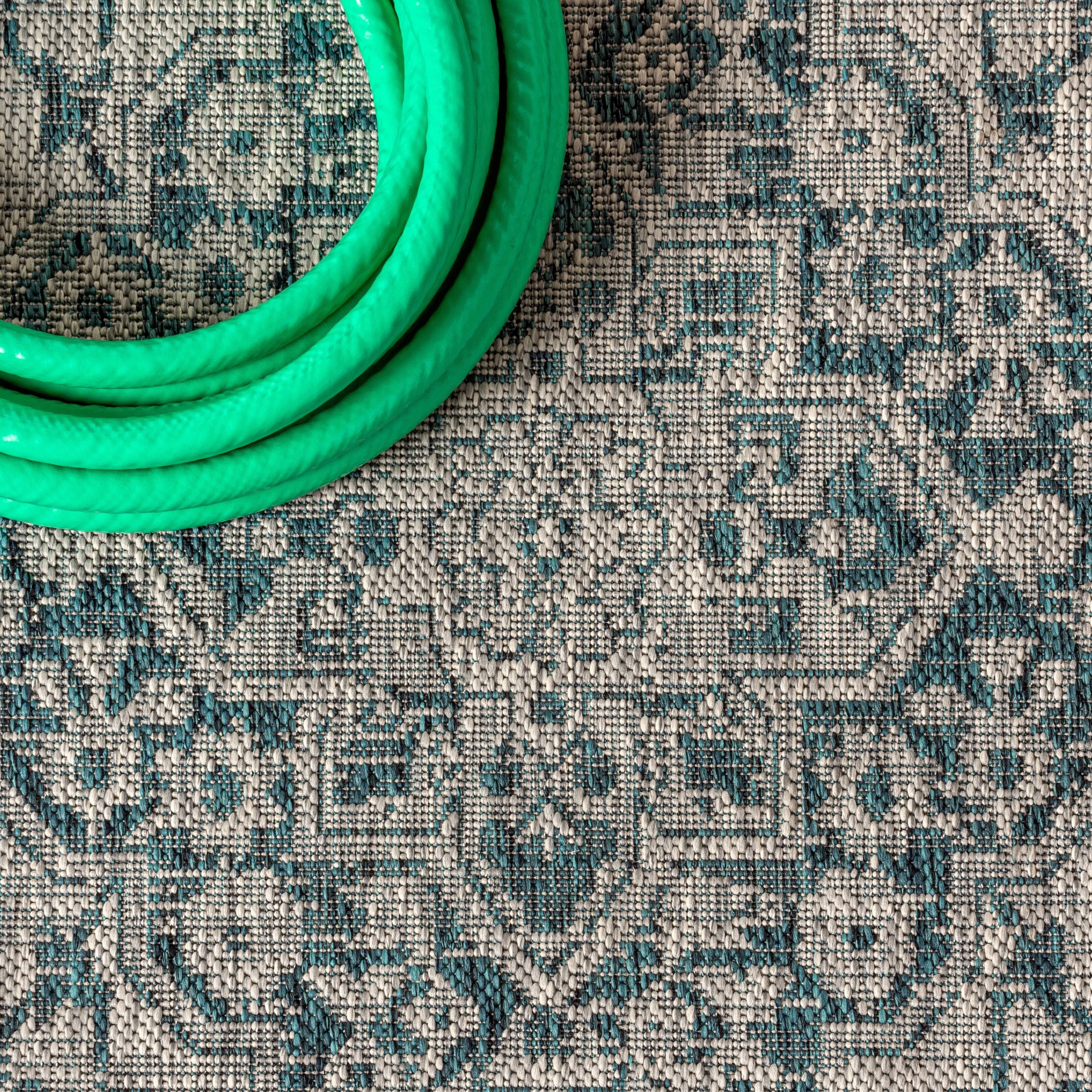 JONATHAN Y Palazzo Boho Medallion Textured Weave Indoor/Outdoor Area Rug