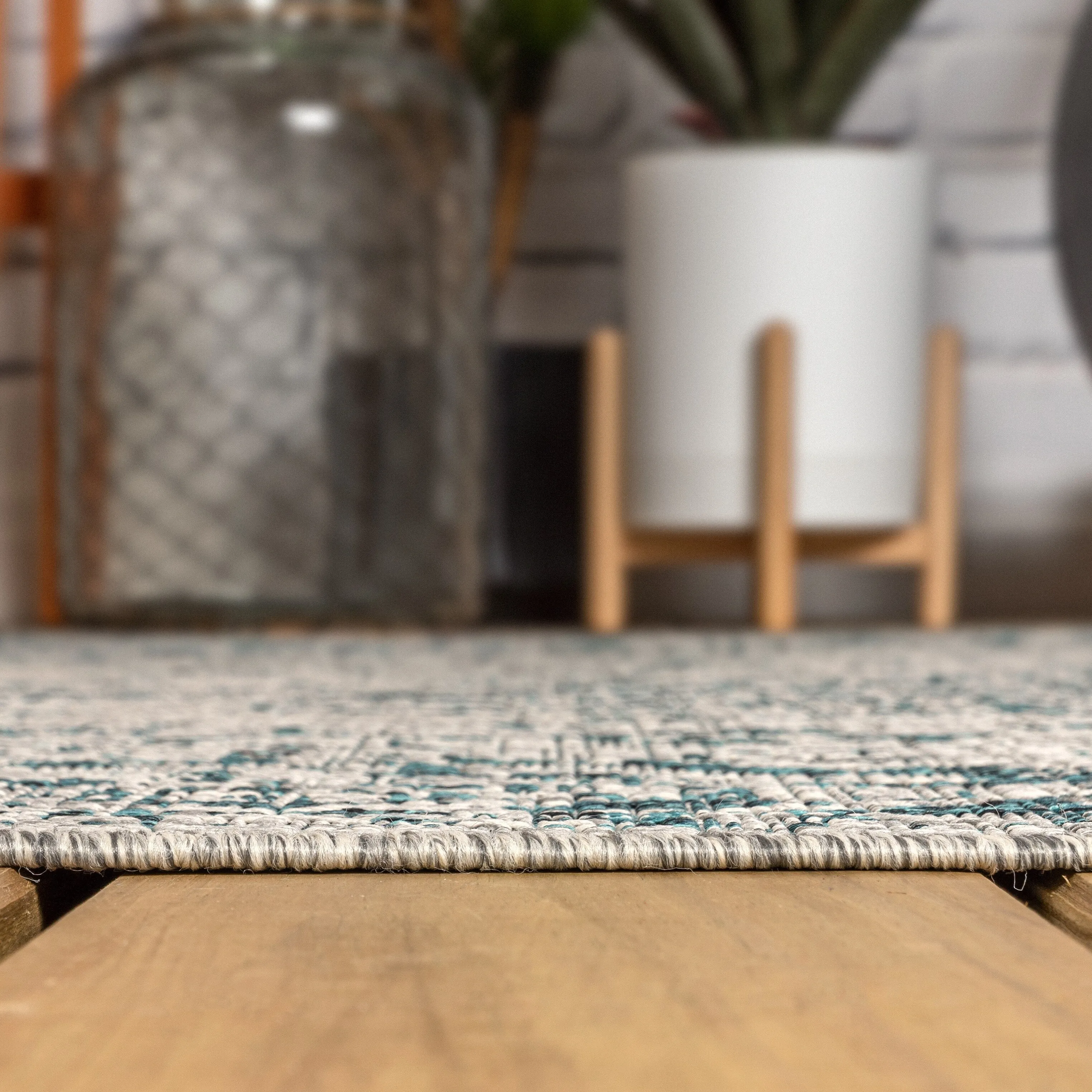 JONATHAN Y Palazzo Boho Medallion Textured Weave Indoor/Outdoor Area Rug