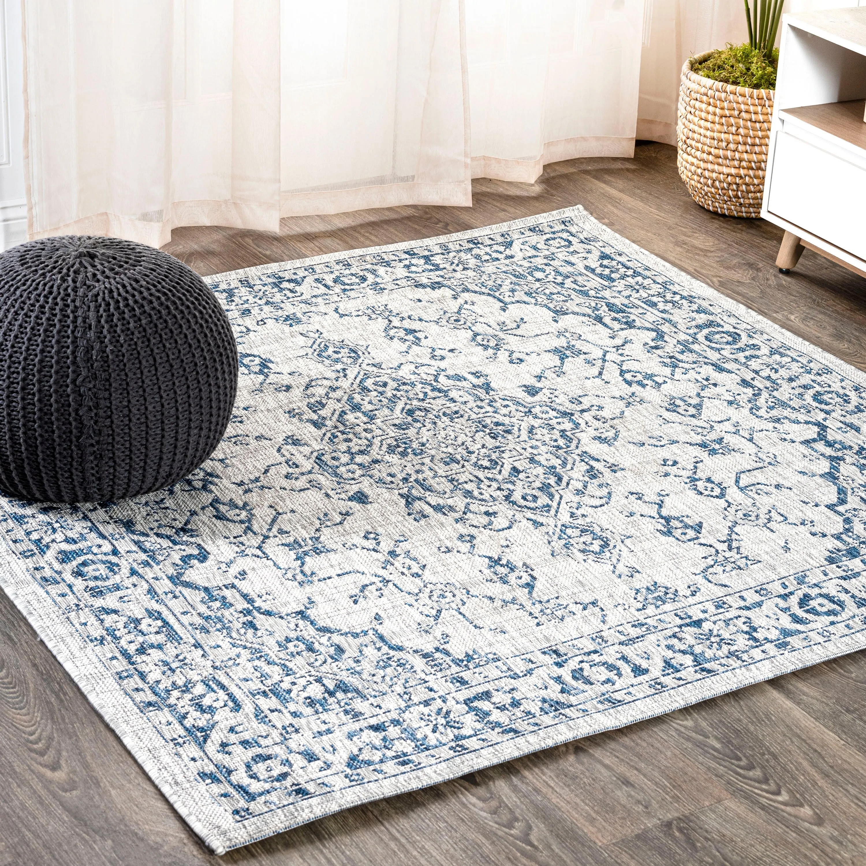 JONATHAN Y Palazzo Boho Medallion Textured Weave Indoor/Outdoor Area Rug
