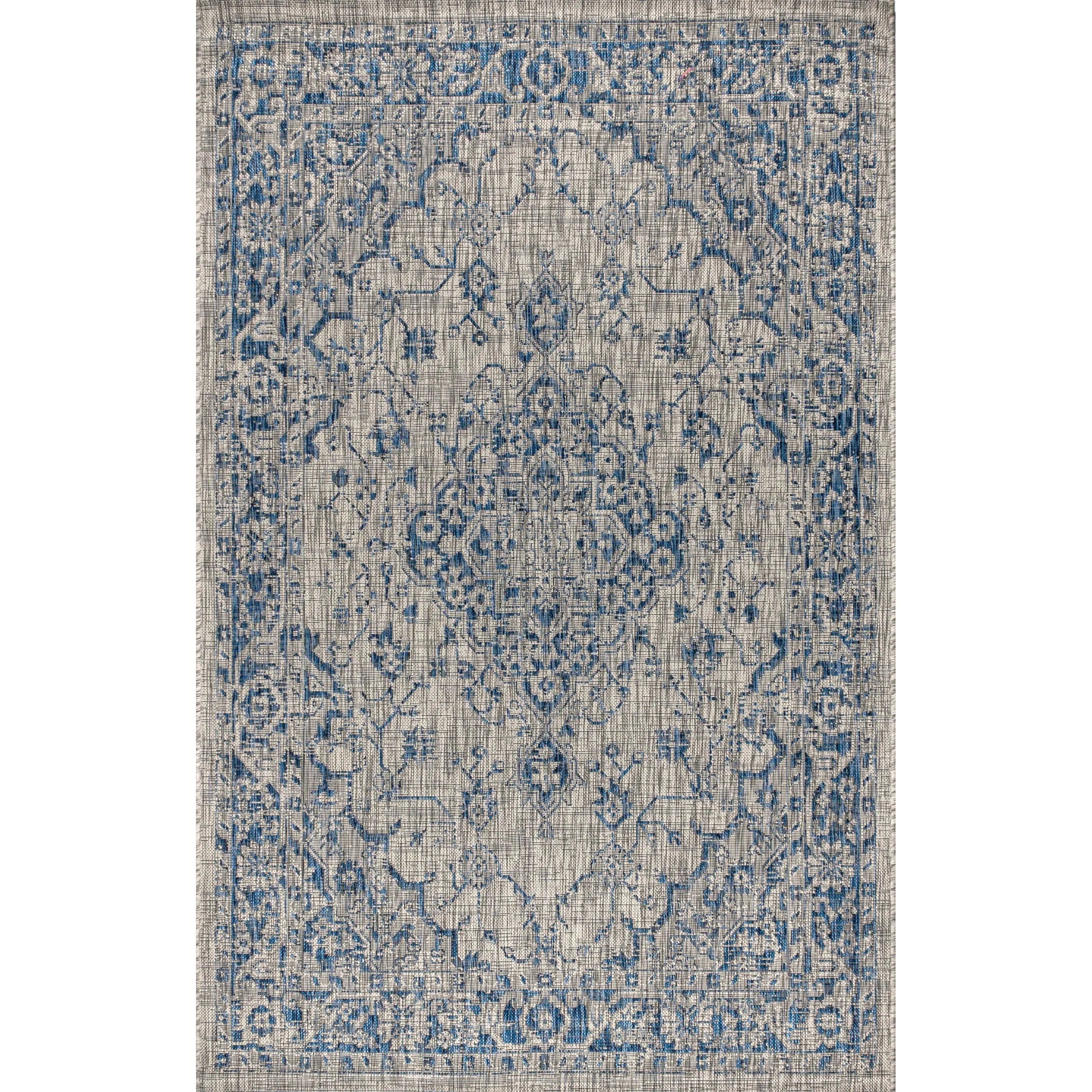 JONATHAN Y Palazzo Boho Medallion Textured Weave Indoor/Outdoor Area Rug