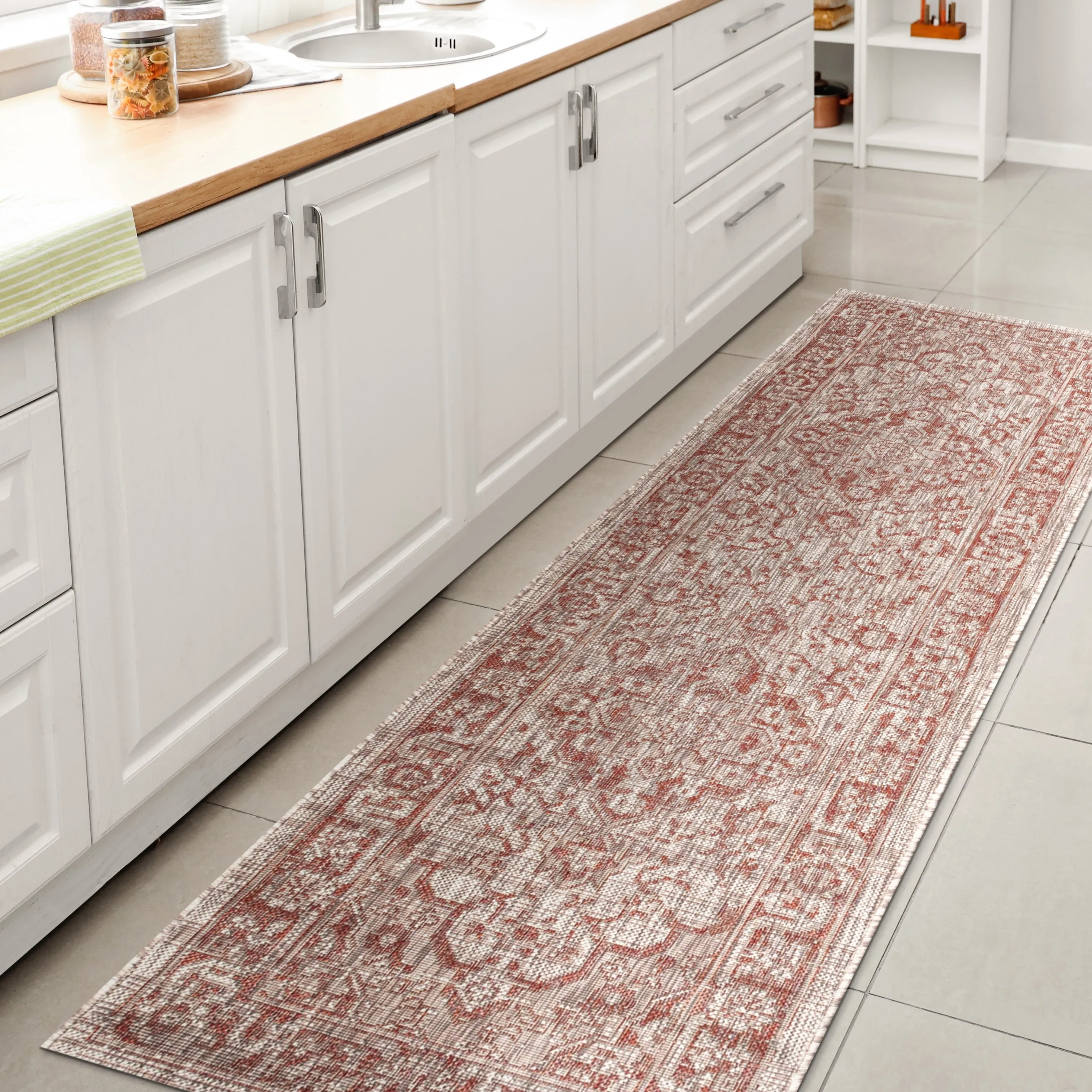 JONATHAN Y Palazzo Boho Medallion Textured Weave Indoor/Outdoor Area Rug
