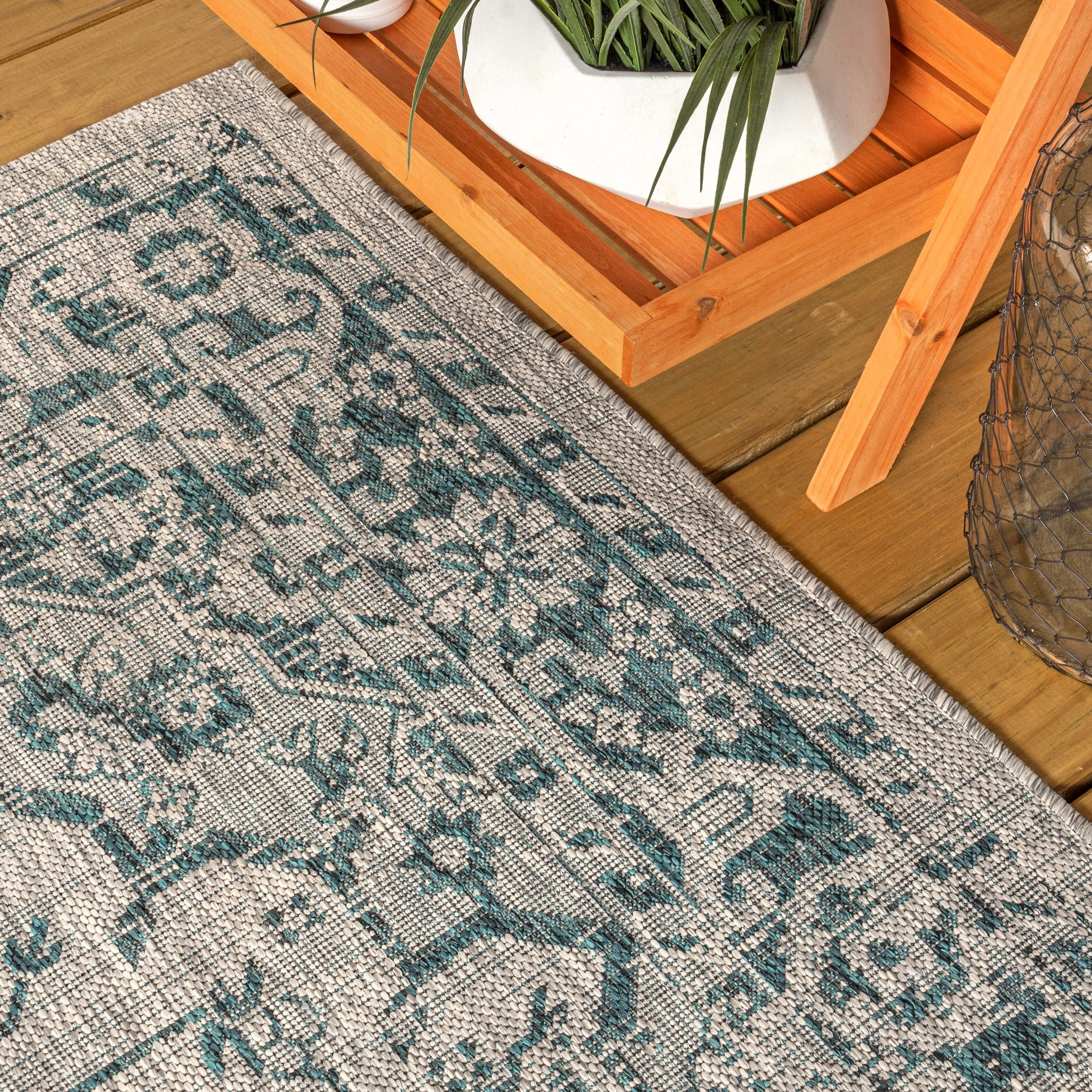 JONATHAN Y Palazzo Boho Medallion Textured Weave Indoor/Outdoor Area Rug
