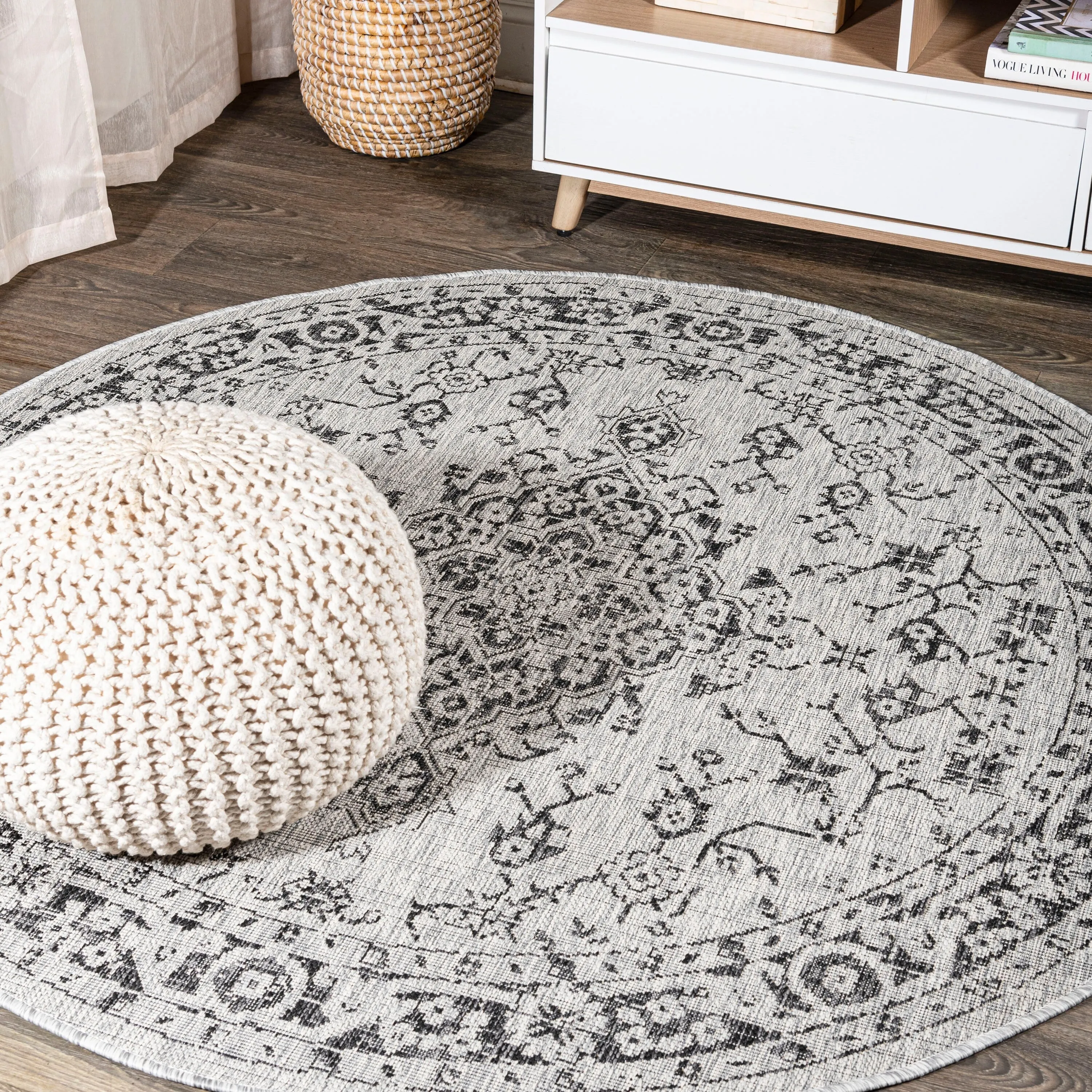 JONATHAN Y Palazzo Boho Medallion Textured Weave Indoor/Outdoor Area Rug