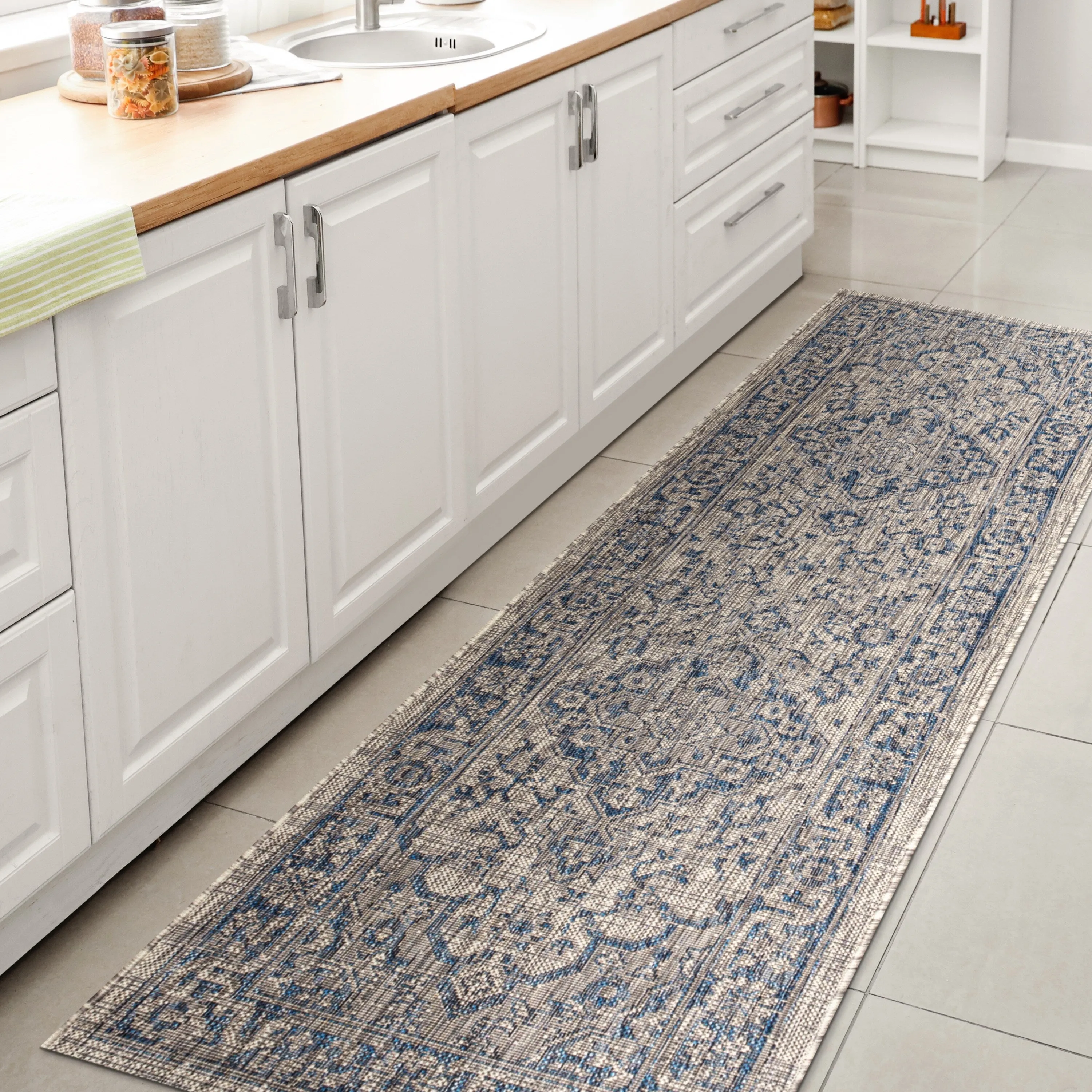 JONATHAN Y Palazzo Boho Medallion Textured Weave Indoor/Outdoor Area Rug