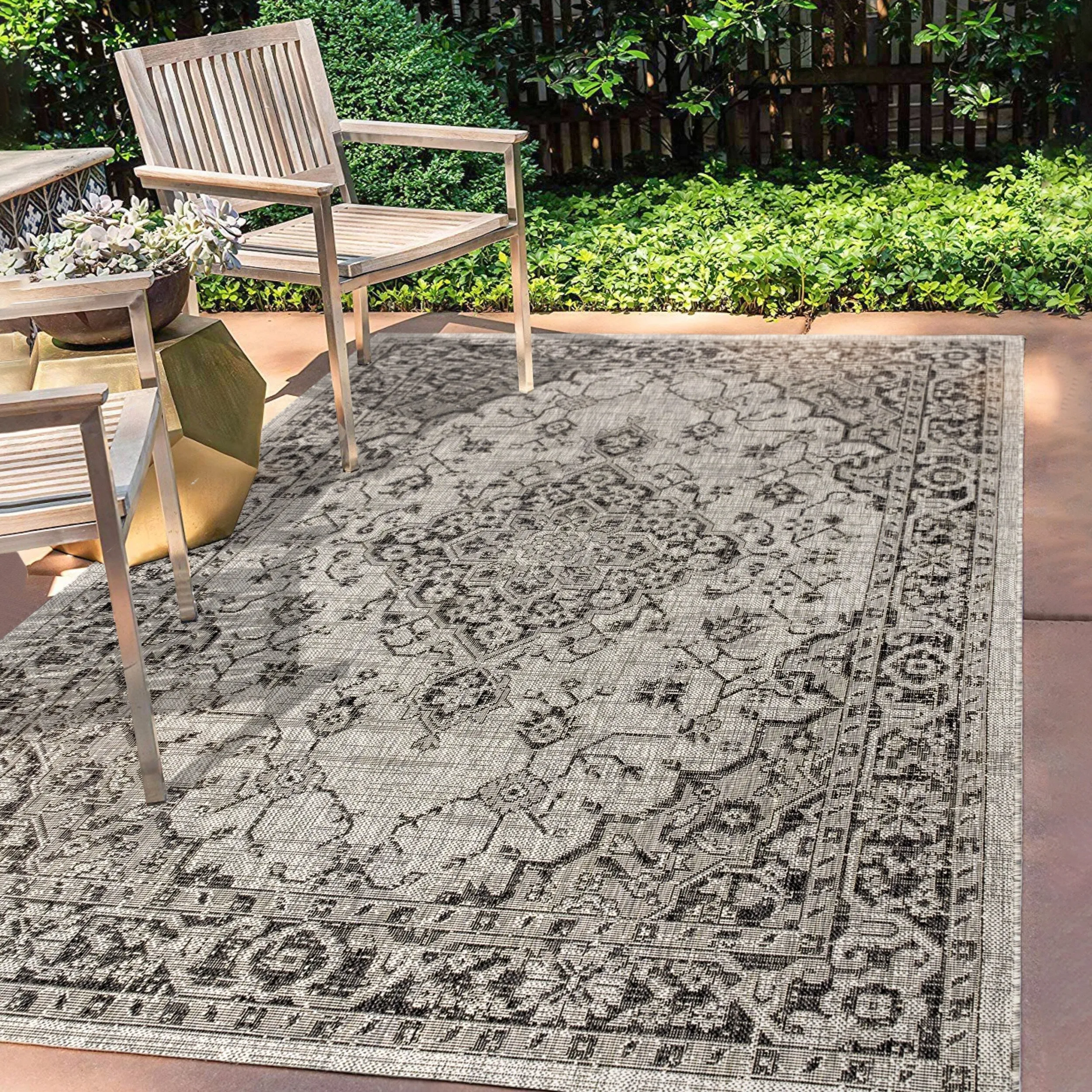 JONATHAN Y Palazzo Boho Medallion Textured Weave Indoor/Outdoor Area Rug