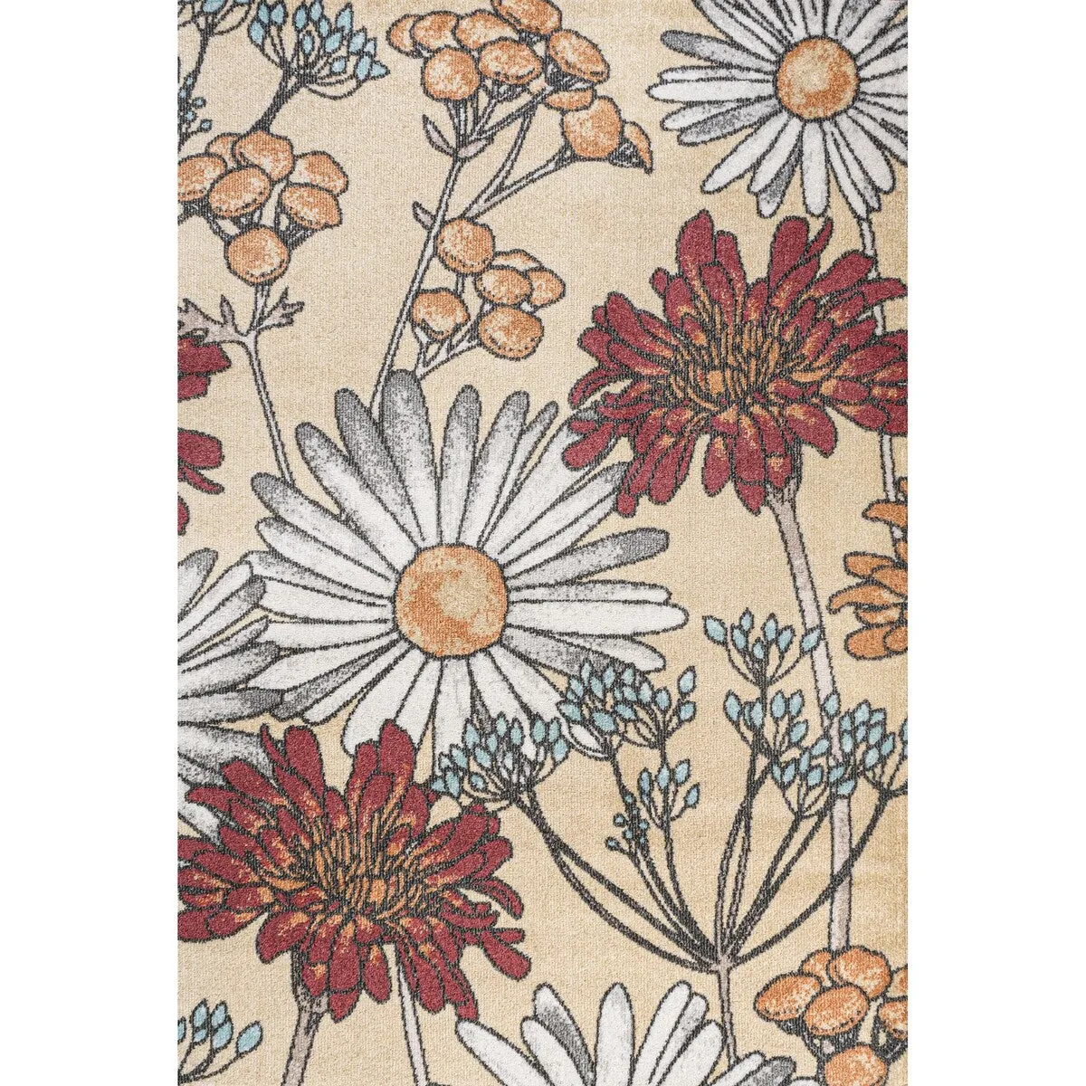 JONATHAN Y Pastello Modern Botanical Wildflower Area Rug