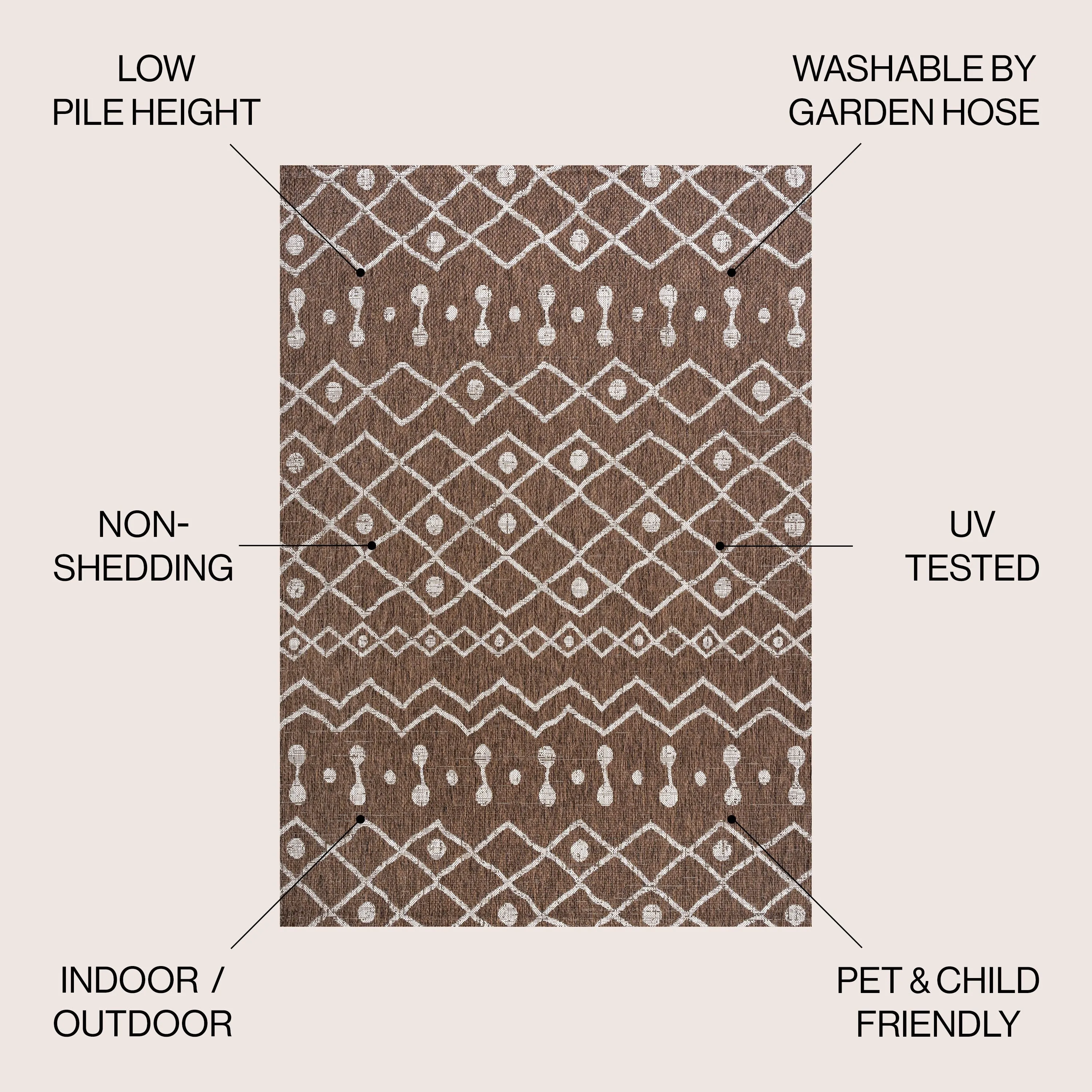 JONATHAN Y Tokay Tribal Bohemian Indoor/Outdoor Area Rug