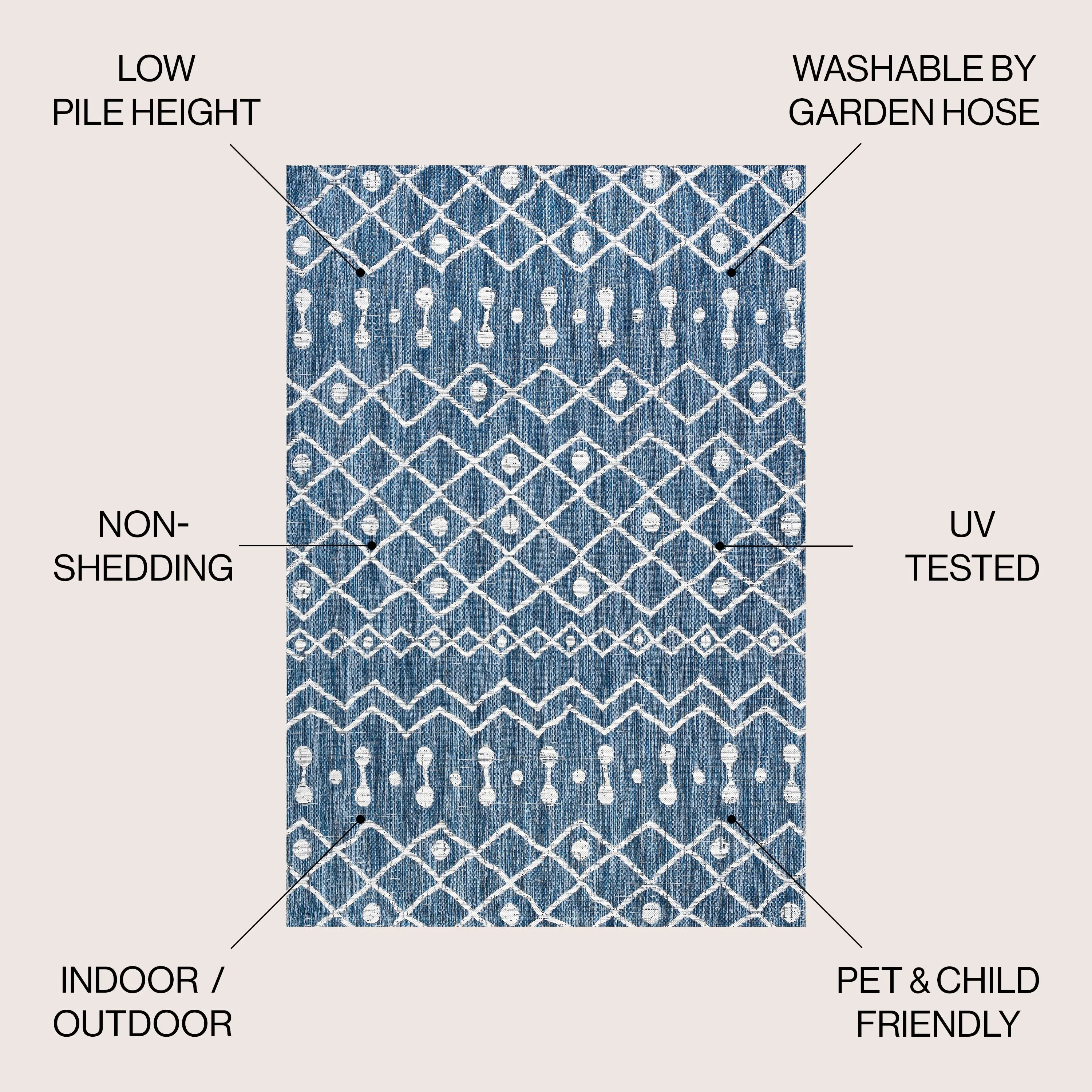 JONATHAN Y Tokay Tribal Bohemian Indoor/Outdoor Area Rug