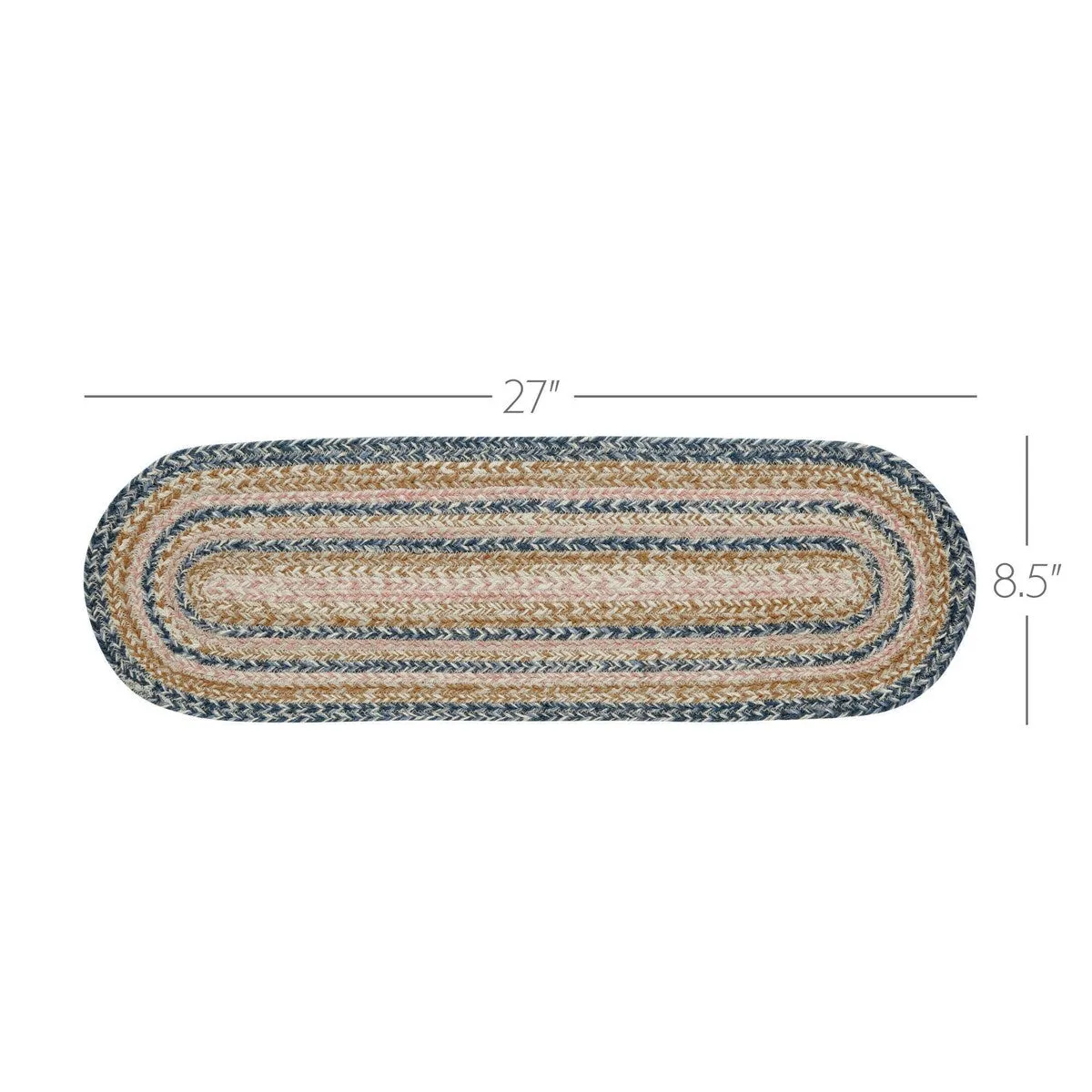 Kaila Jute Stair Tread Oval Latex 8.5x27